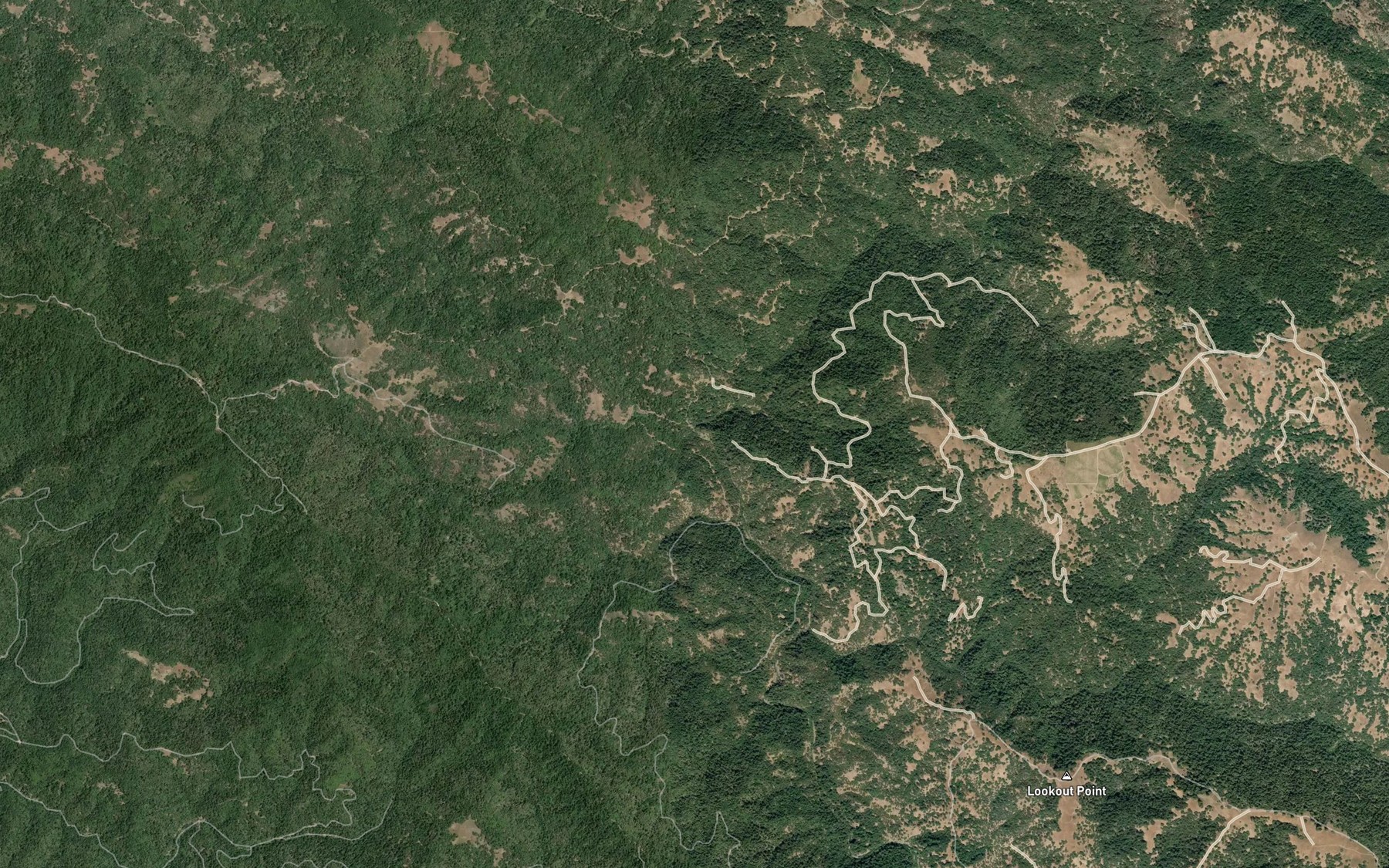 Satellite map of the Redwood Creek