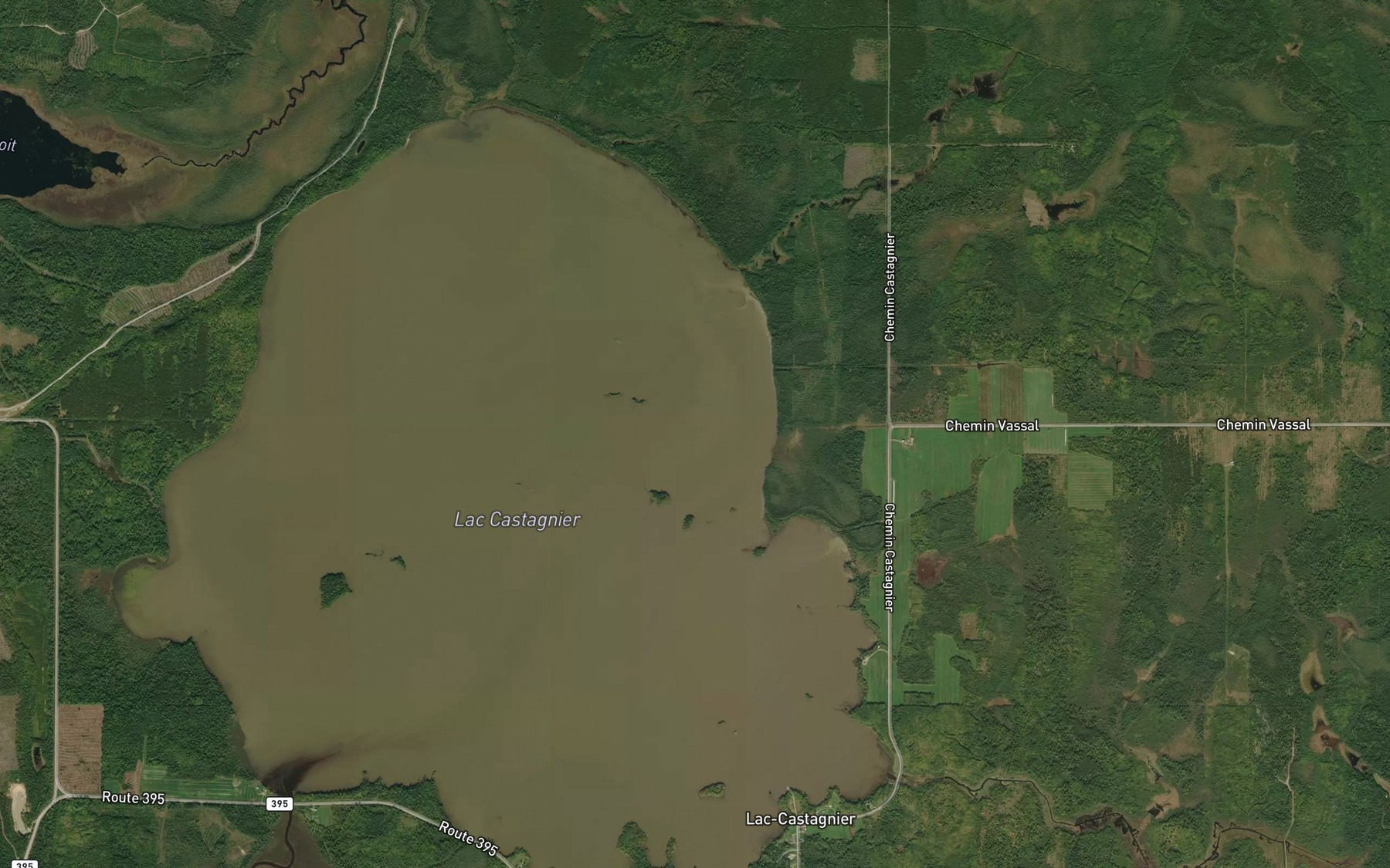 Satellite map of the Ruisseau Villeneuve