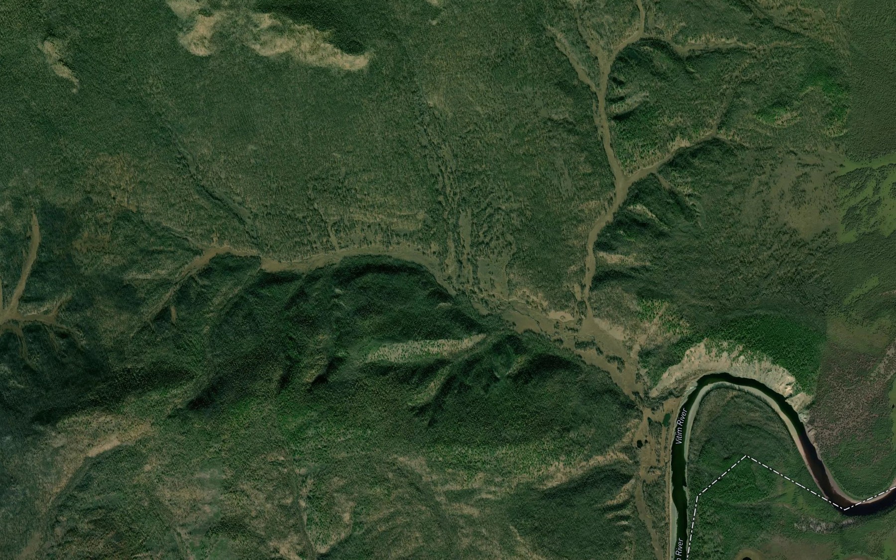 Satellite map of the Oltu