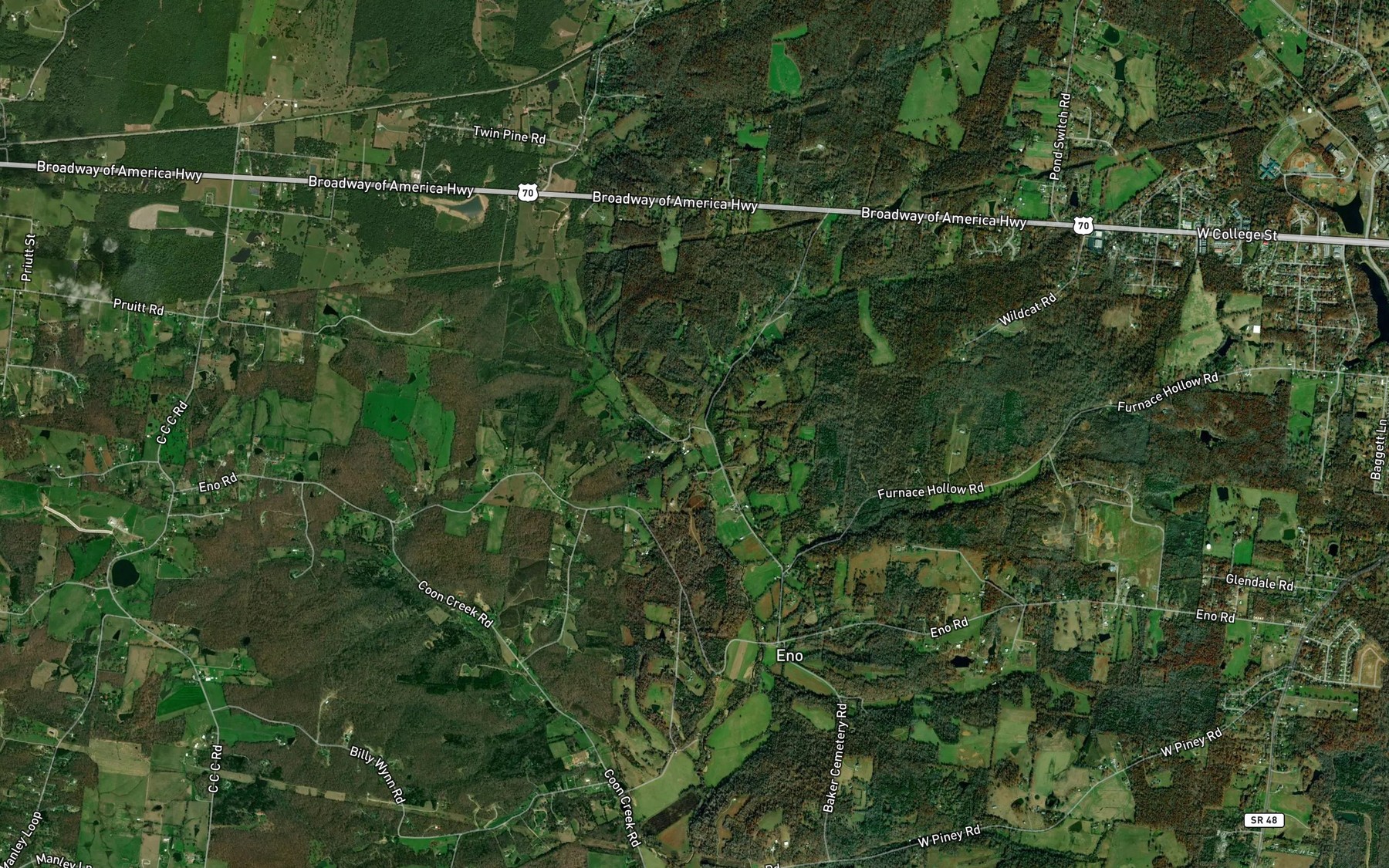 Satellite map of the Big Branch