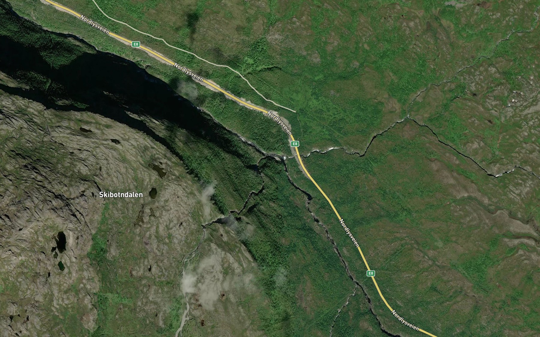 Satellite map of the Lavkajohka