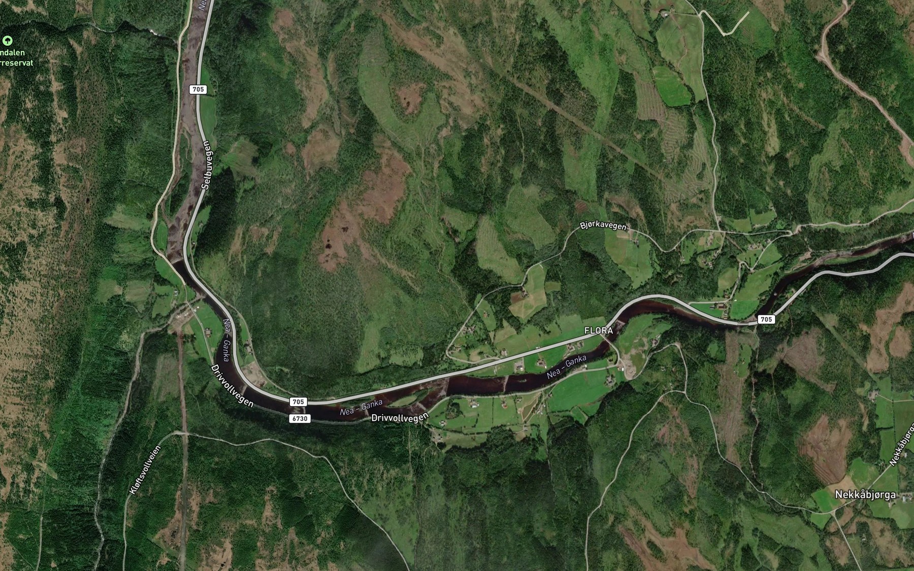 Satellite map of the Uthusbekken