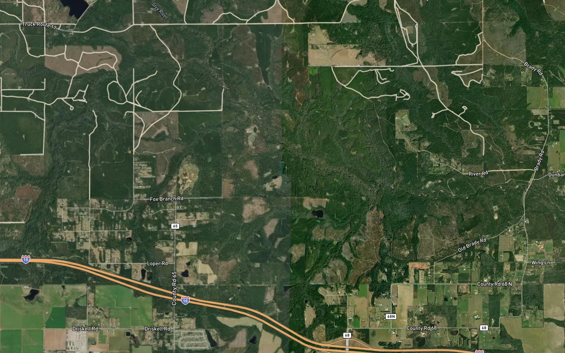 Satellite map of the Lake Kendrick