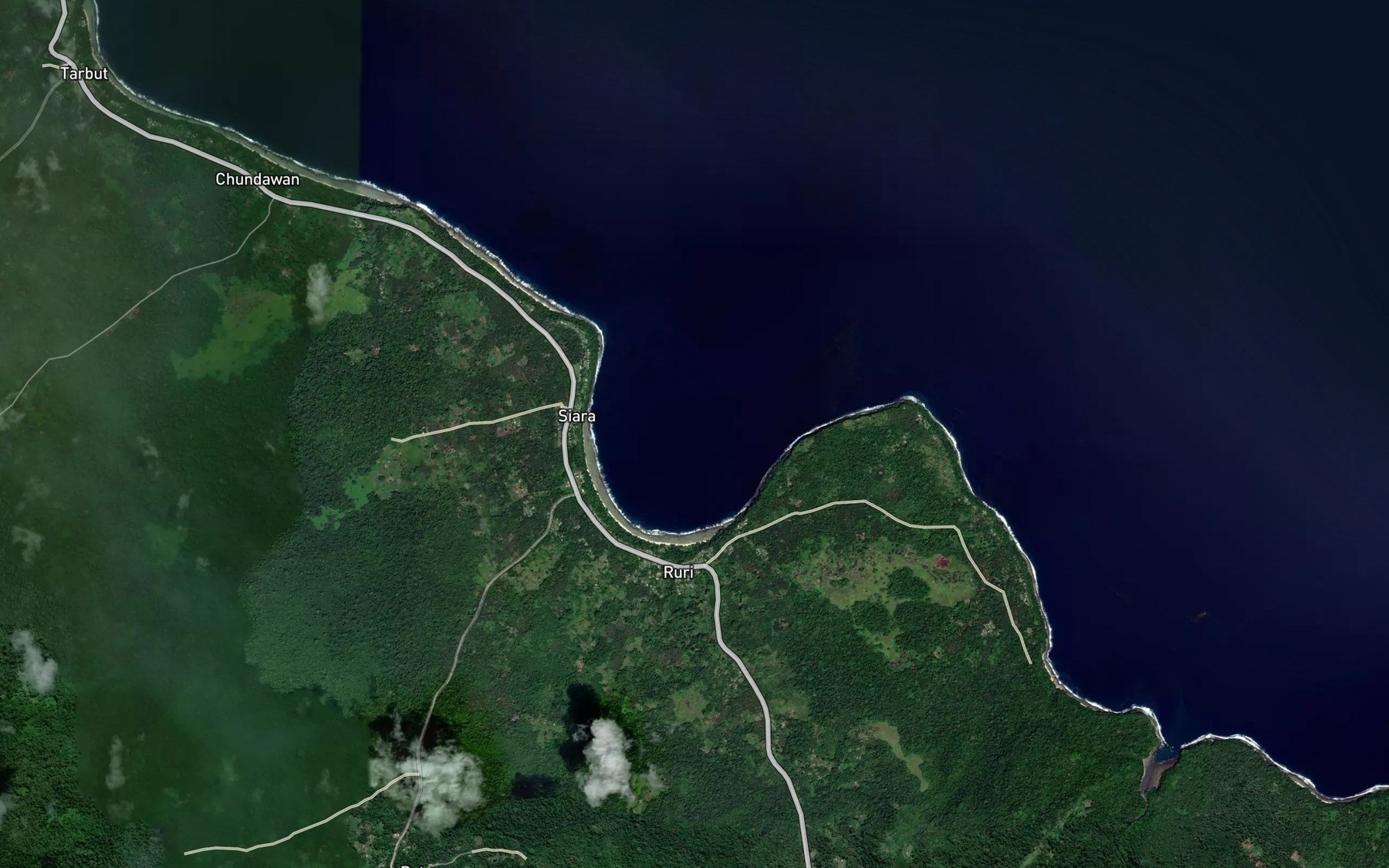 Satellite map of the Ruri Bay