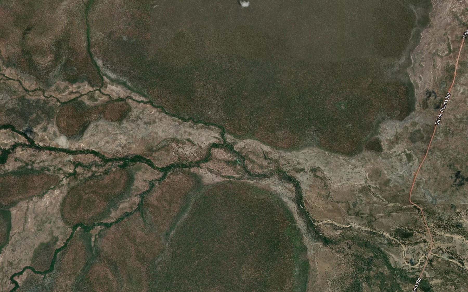 Satellite map of the Nineteen Mile Creek