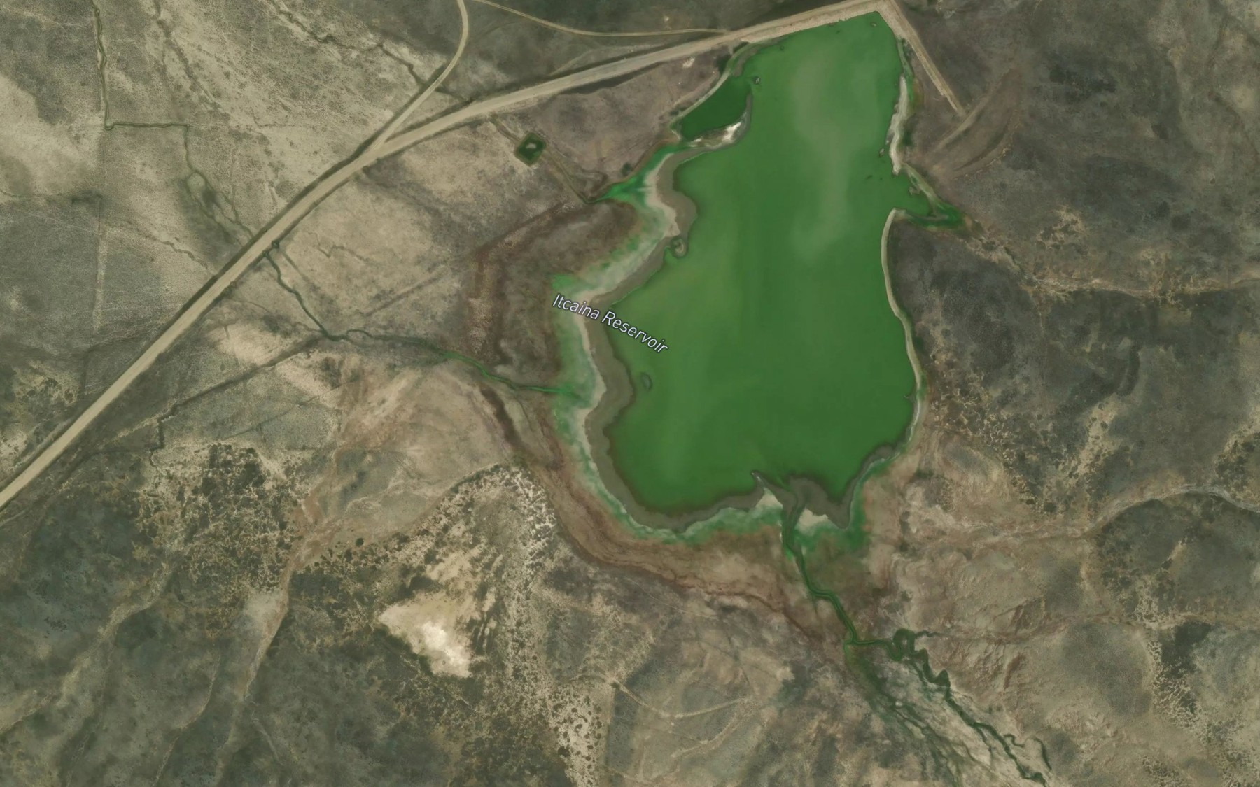 Satellite map of the Itcaina Reservoir