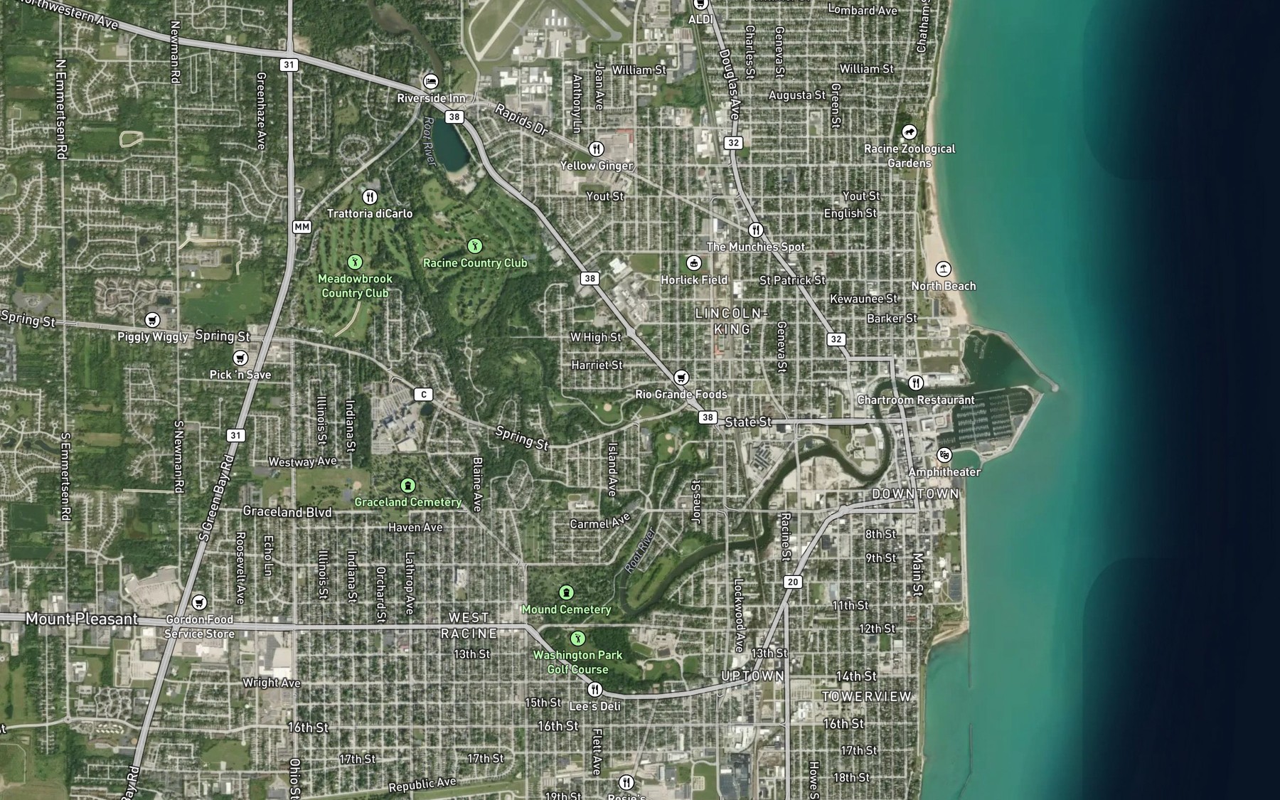 Satellite map of the Spot 5