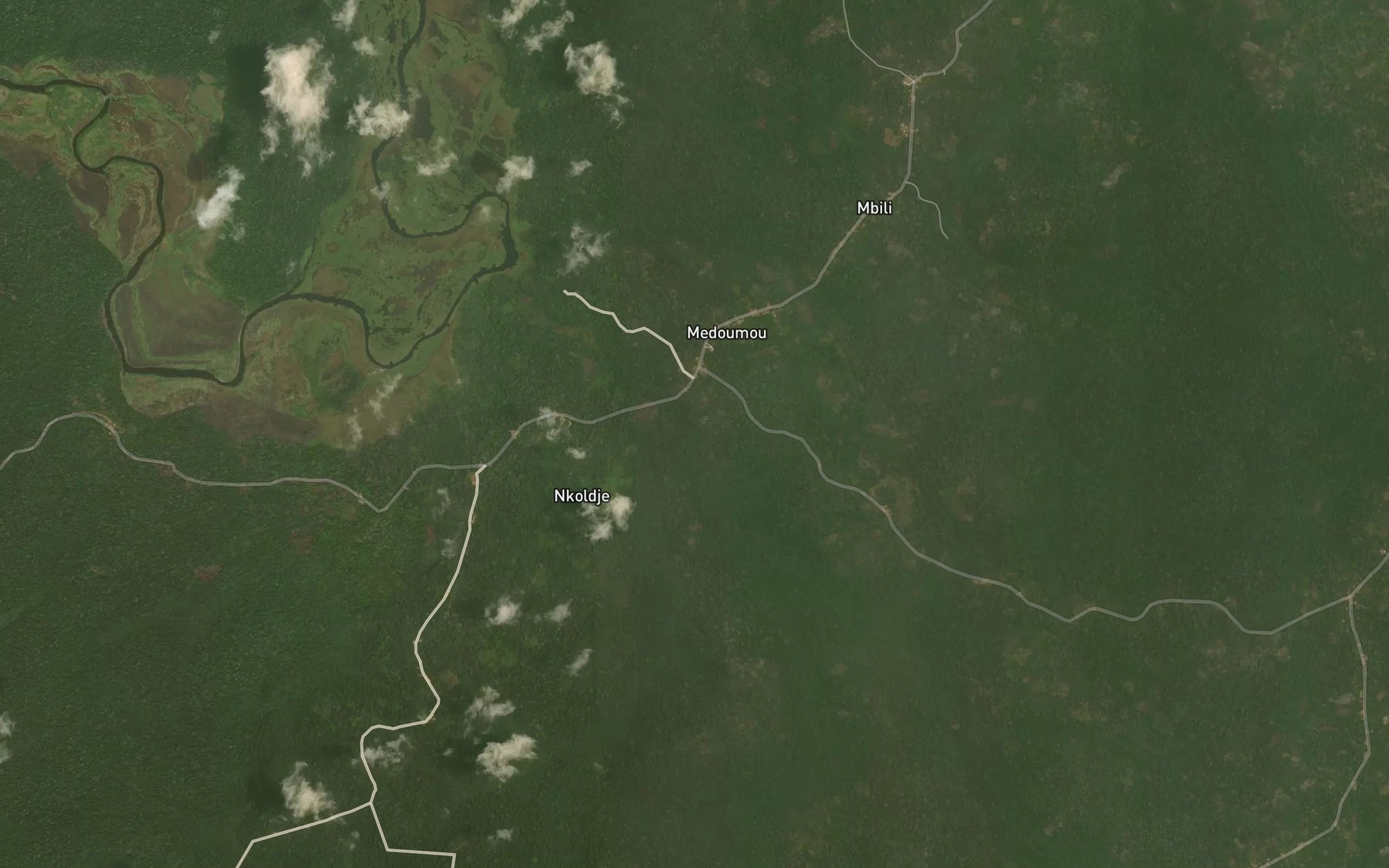 Satellite map of the Nsok
