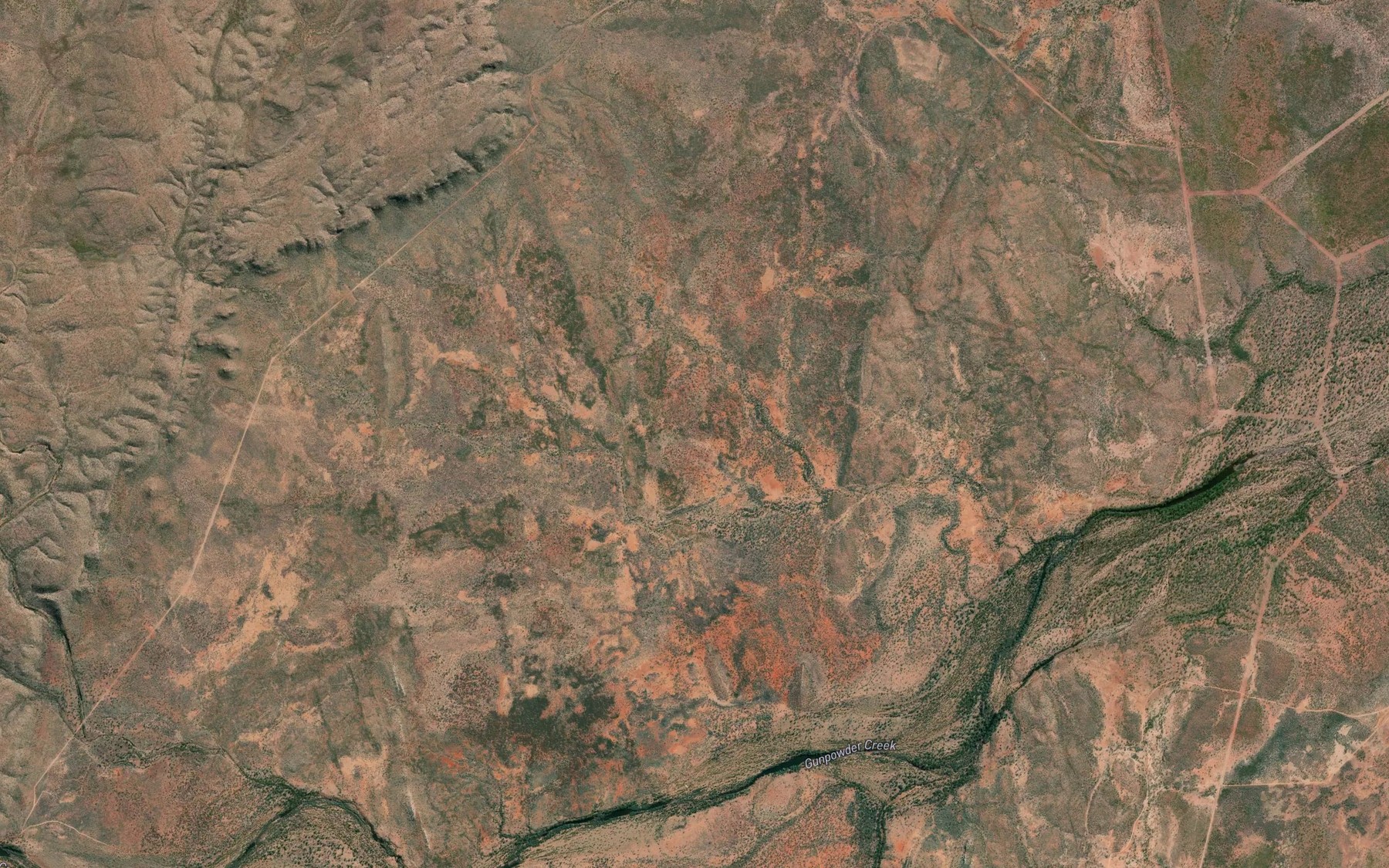 Satellite map of the Horse Creek