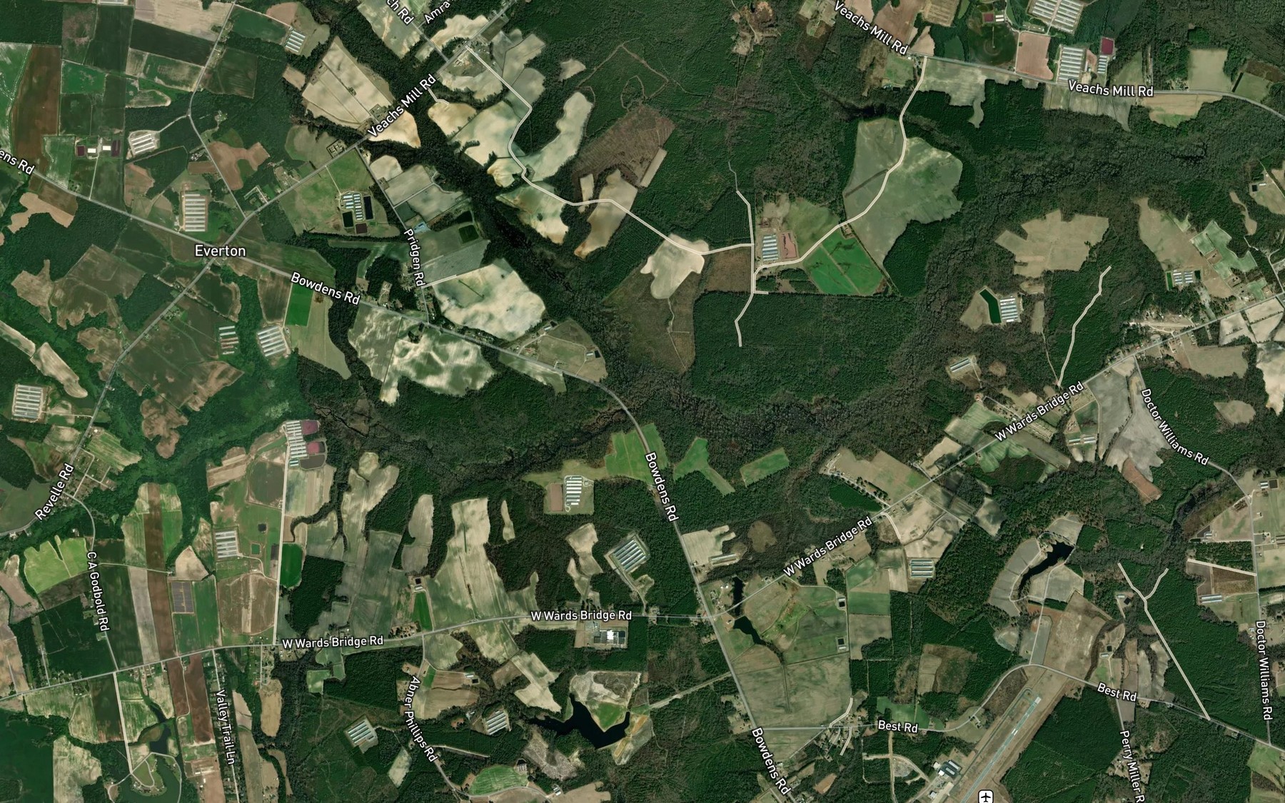 Satellite map of the King Branch