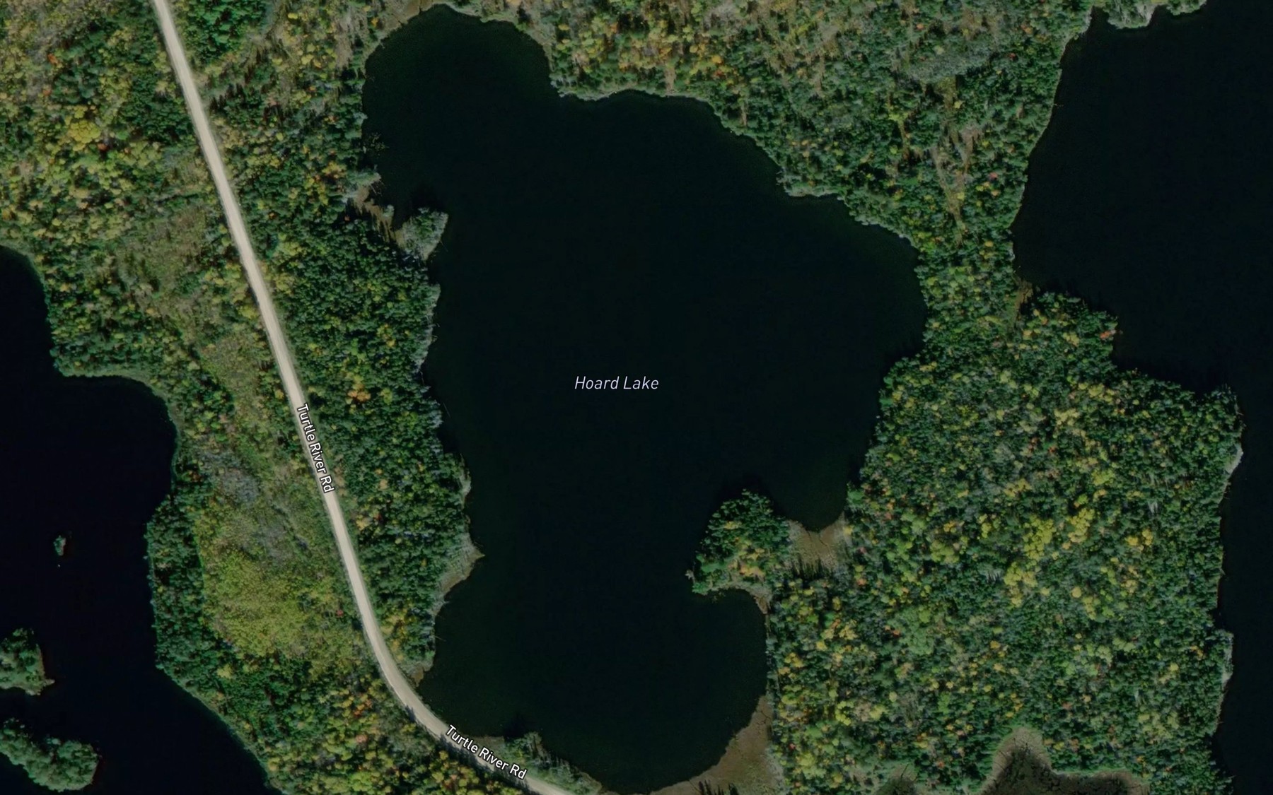 Satellite map of the Hoard Lake