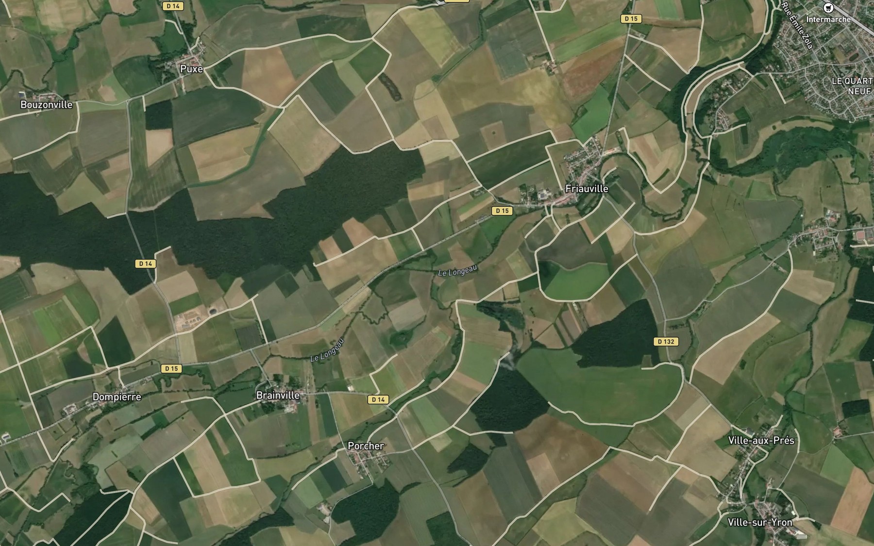Satellite map of the Seigneulle