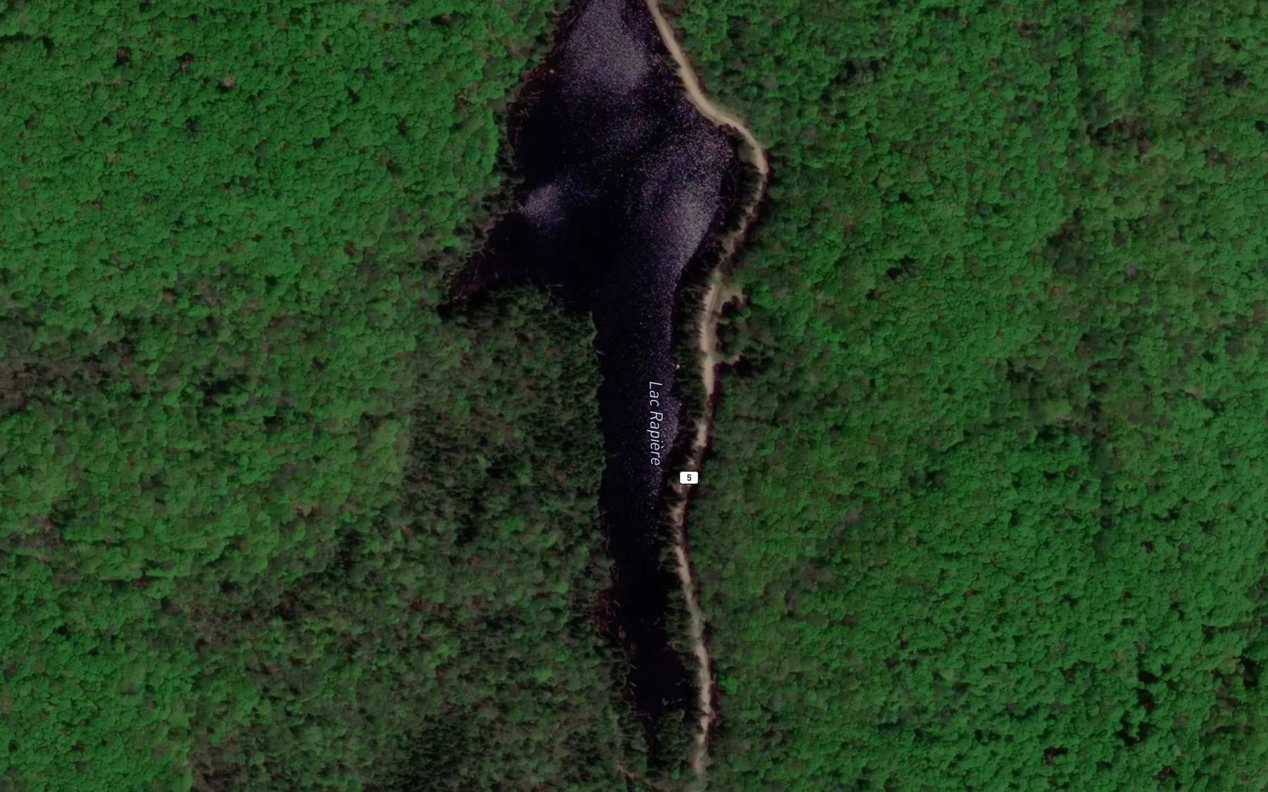 Satellite map of the Lac Rapiere