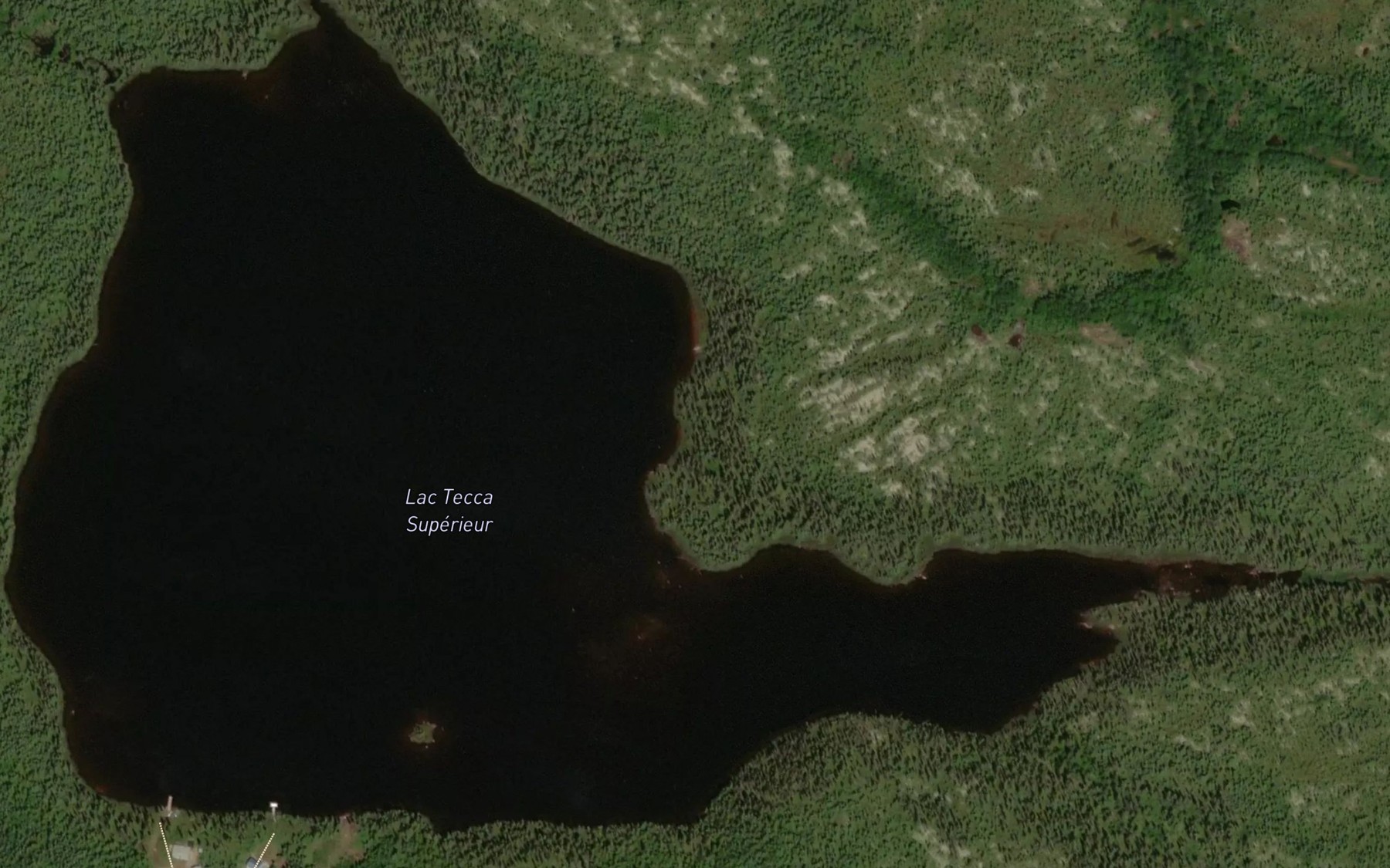 Satellite map of the Lac Tecca Superieur