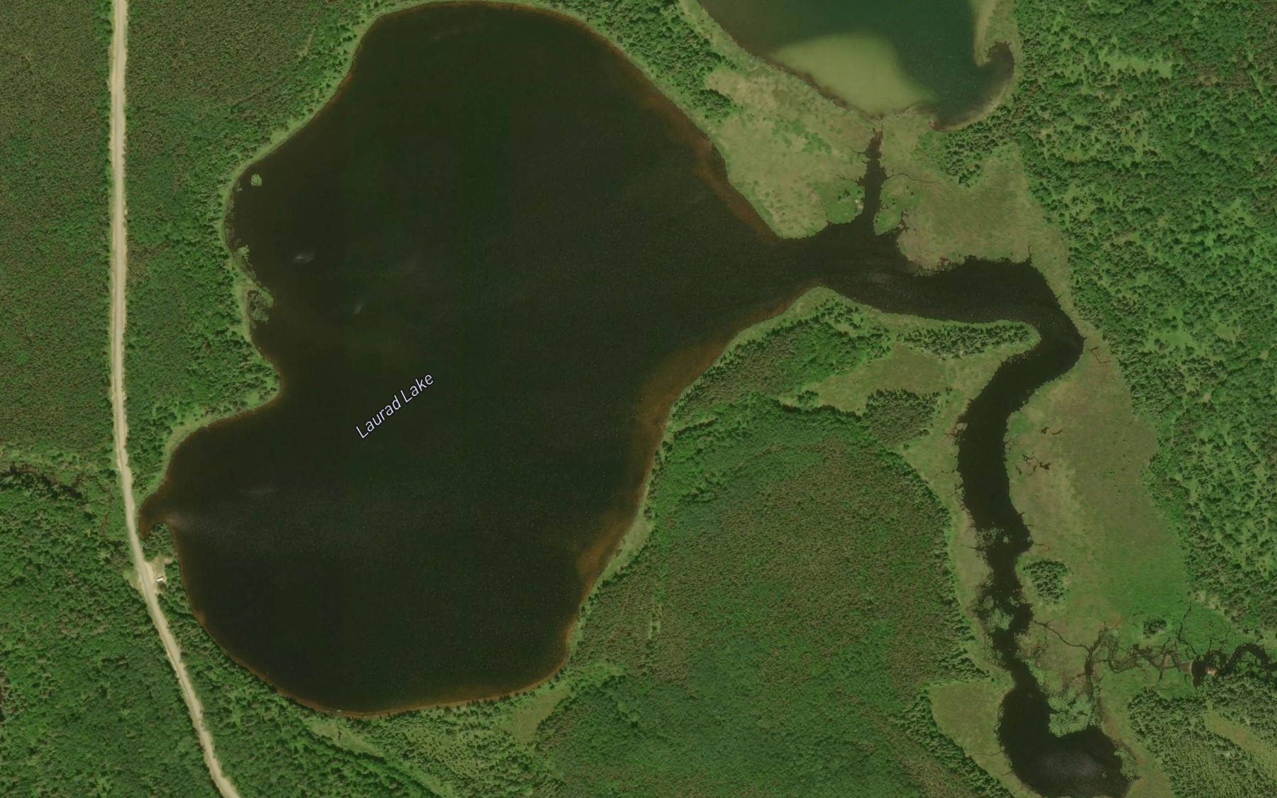 Satellite map of the Laurad Lake