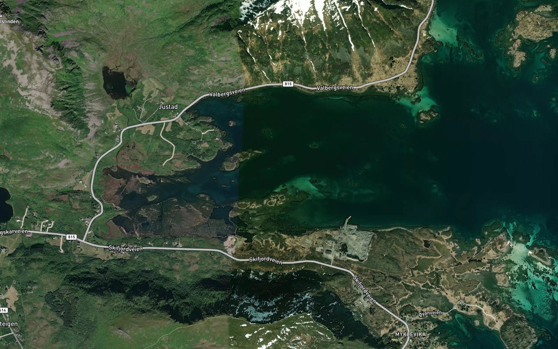 Satellite map of the Skifjordpollen