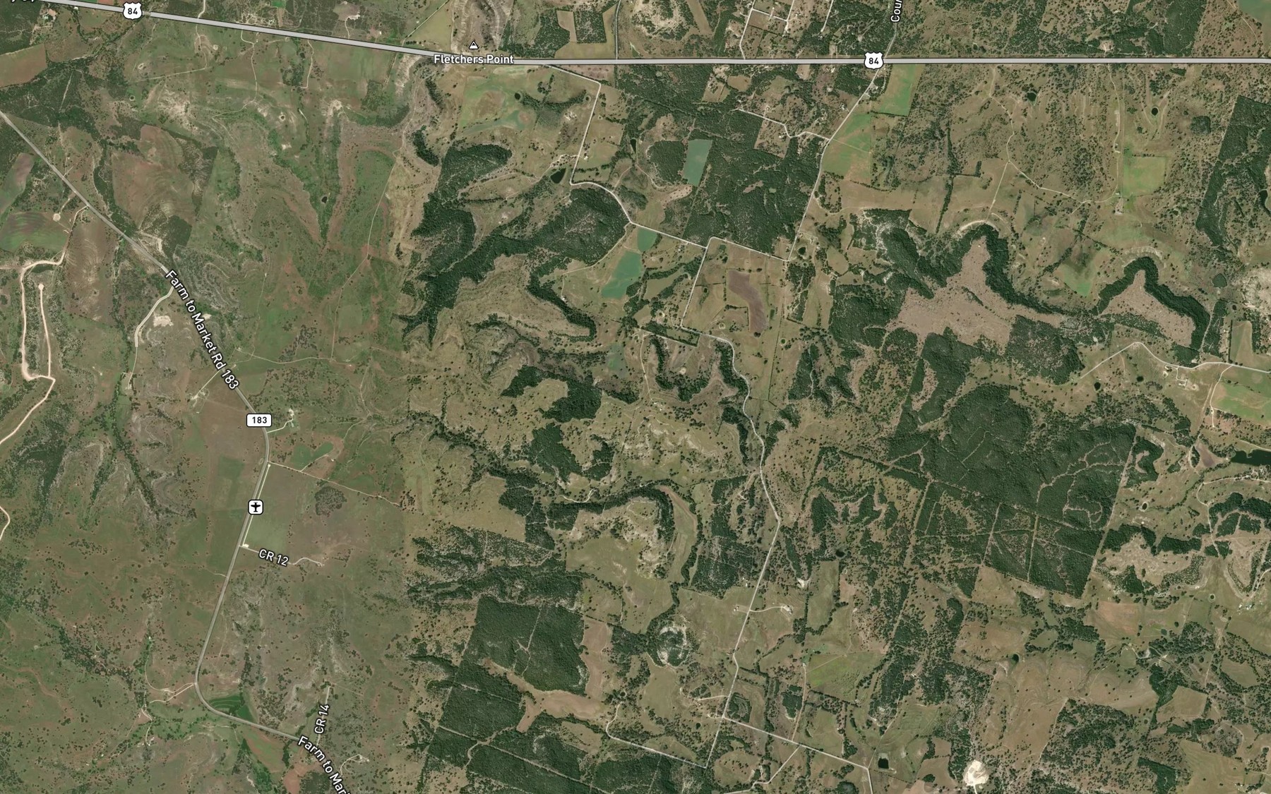 Satellite map of the Manos Spring