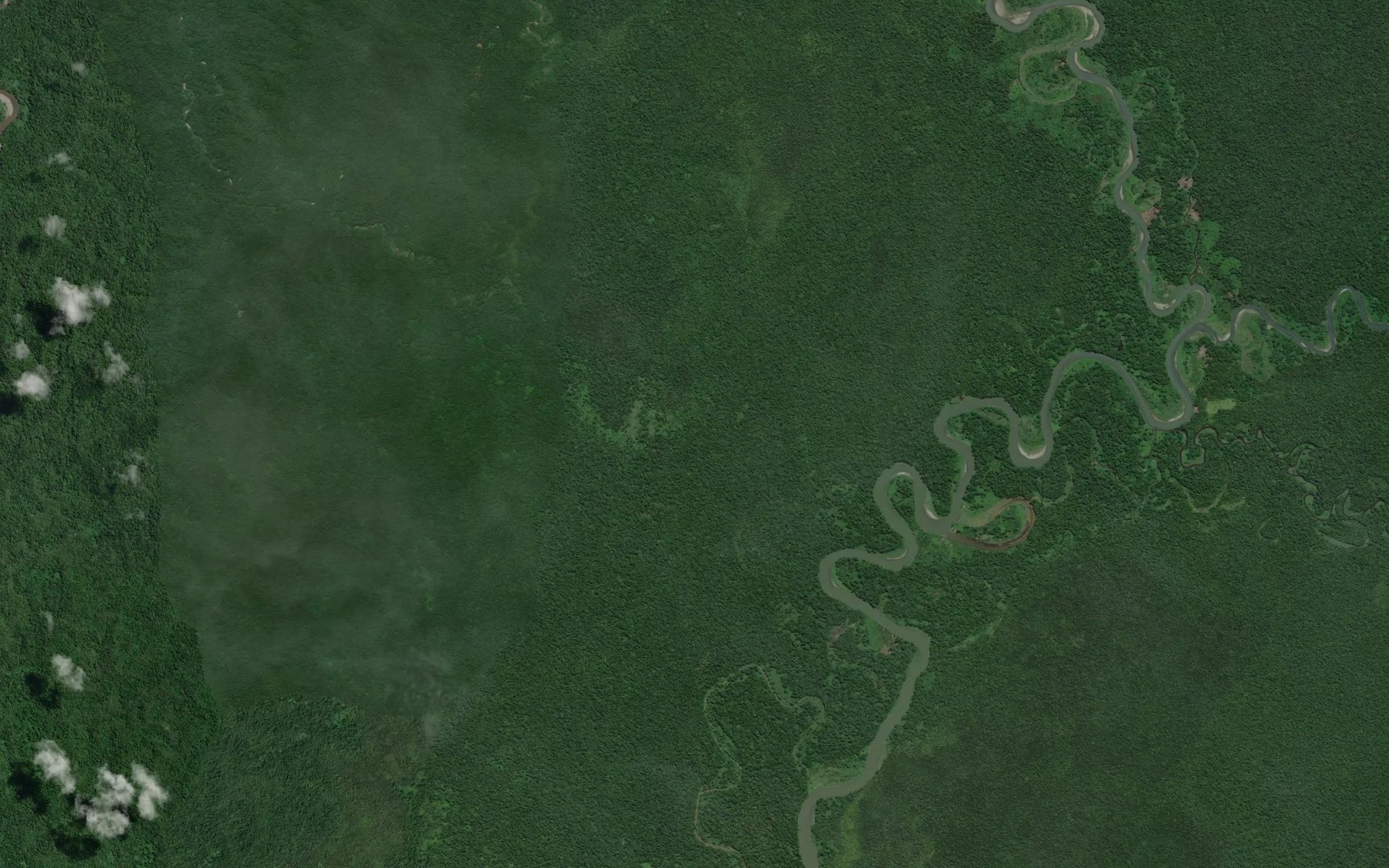 Satellite map of the Camp Creek