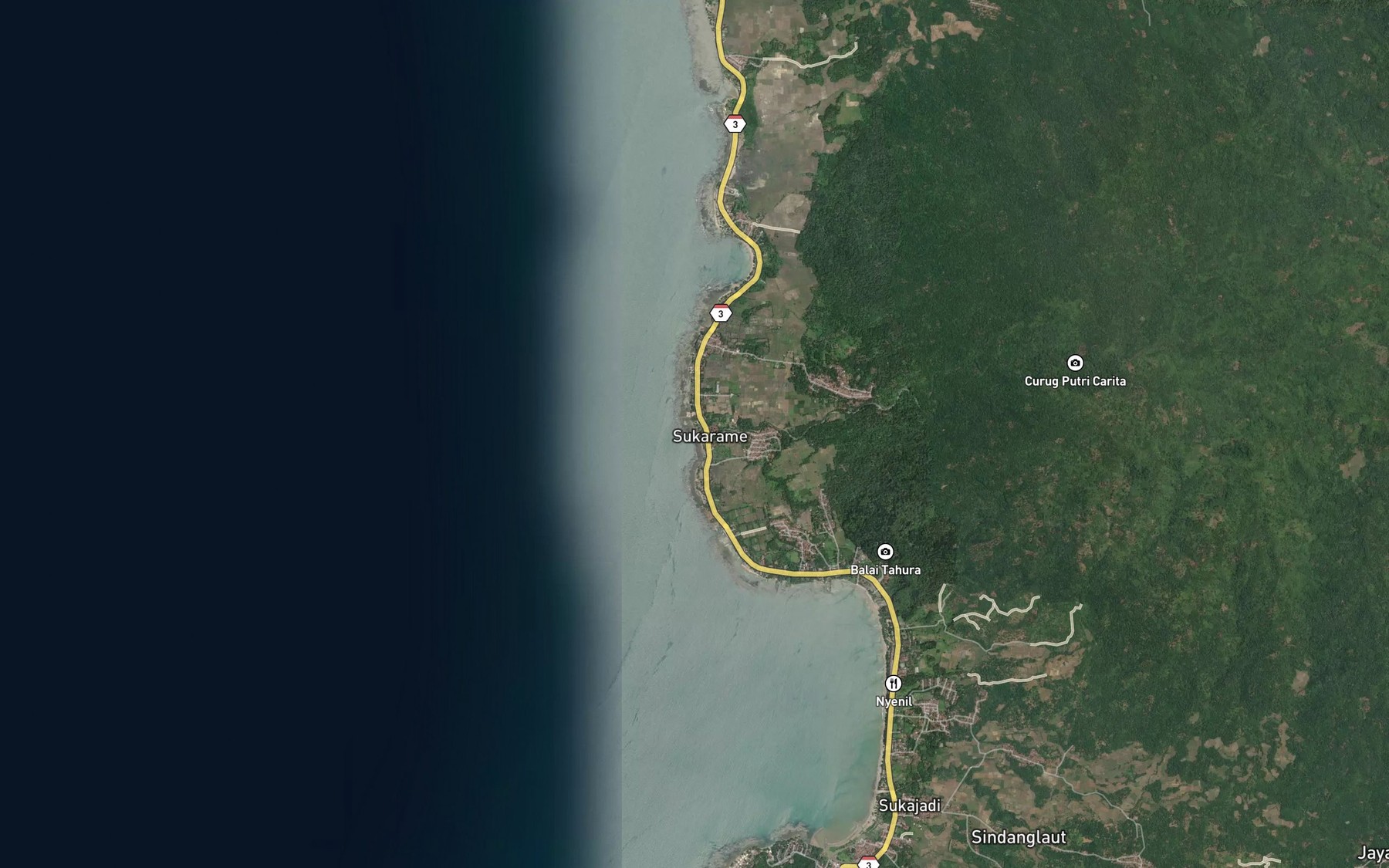 Satellite map of the Ci Tajur
