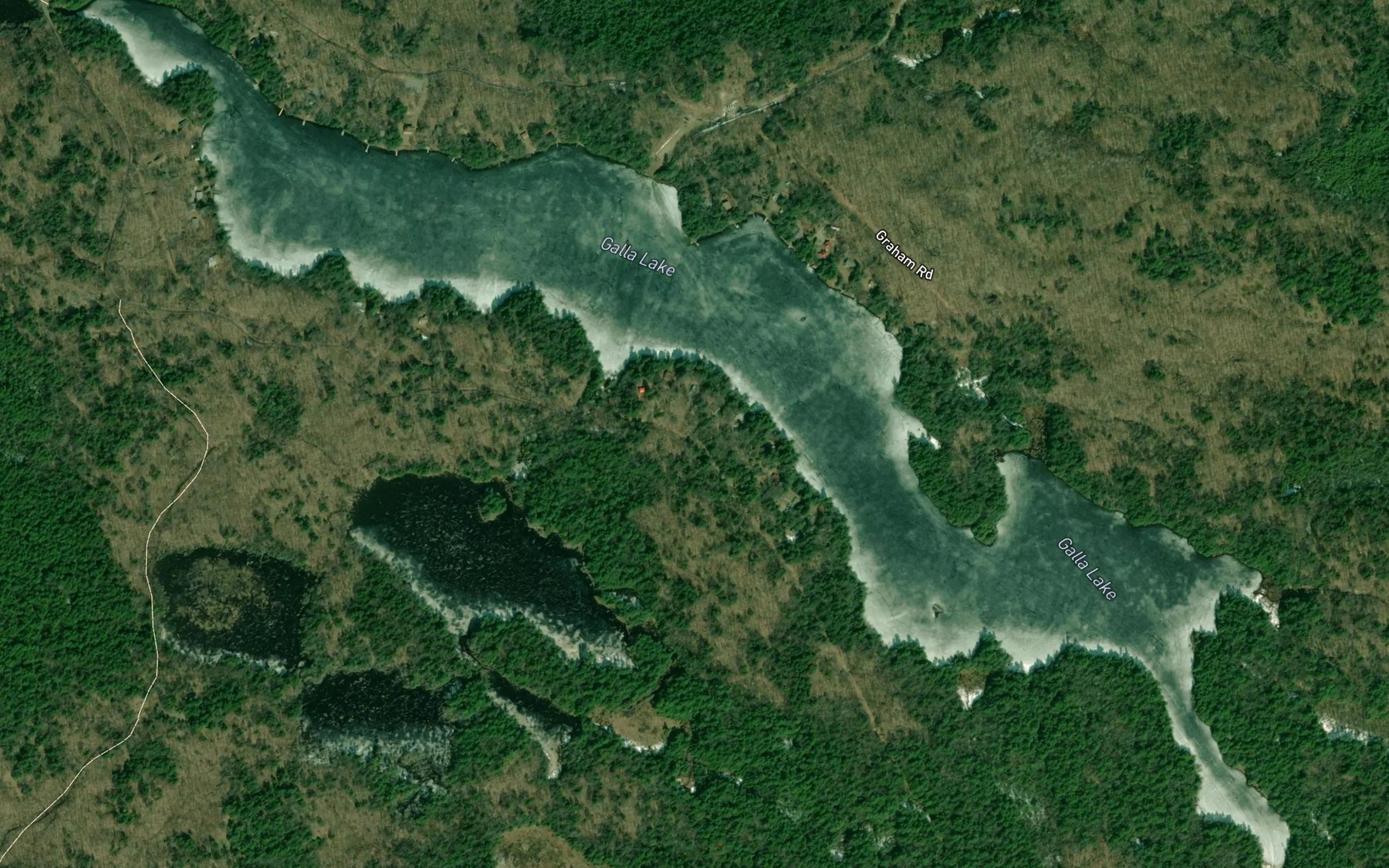 Satellite map of the Galla Lake