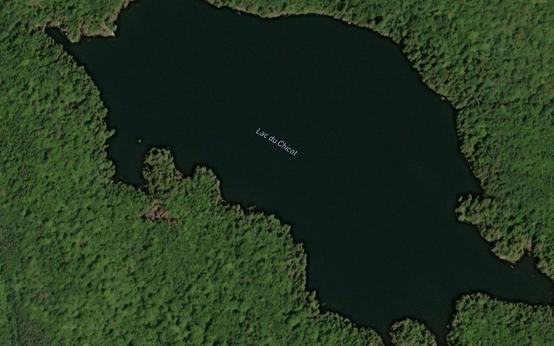 Satellite map of the Lac du Chicot