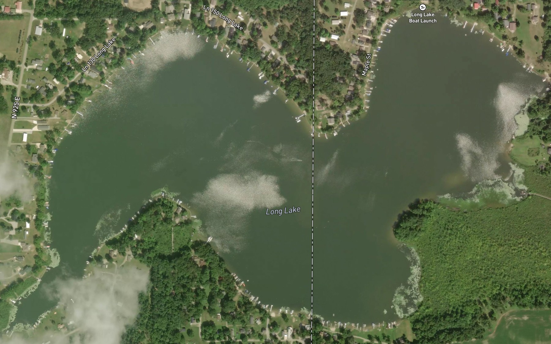 Satellite map of the Long Lake