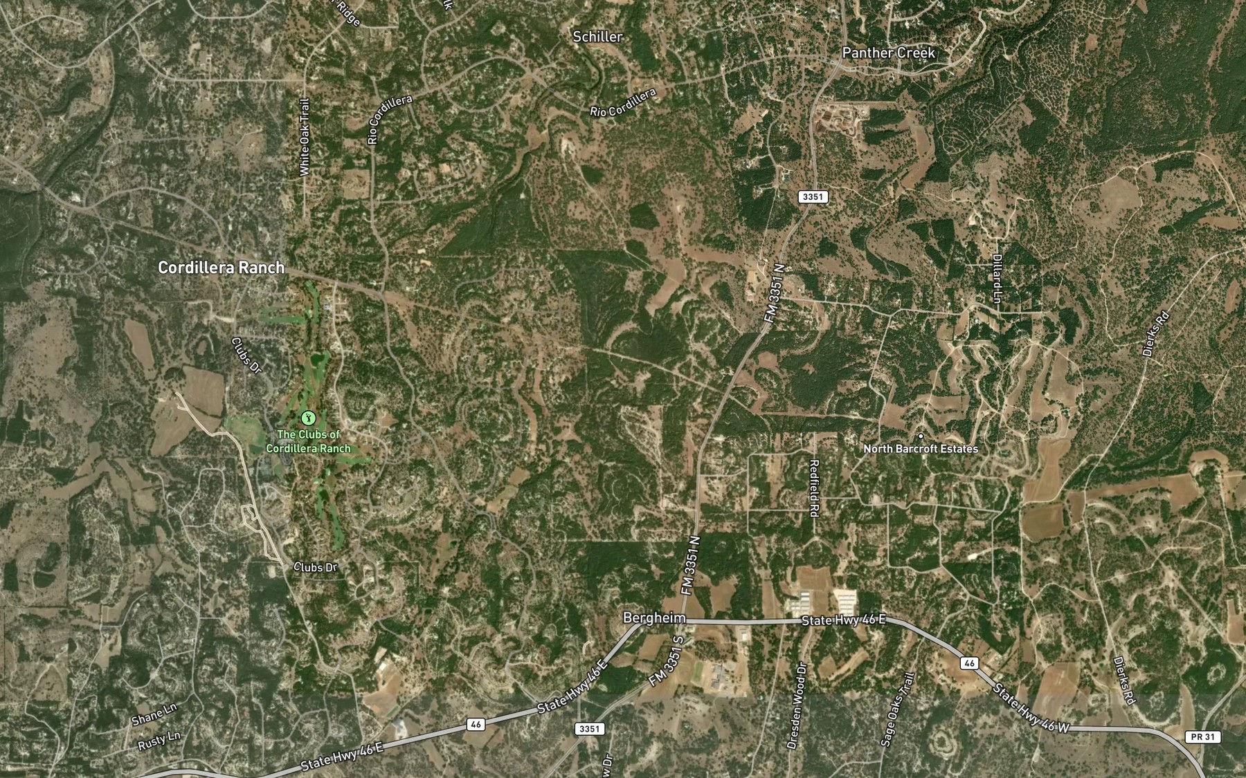 Satellite map of the Willow Spring