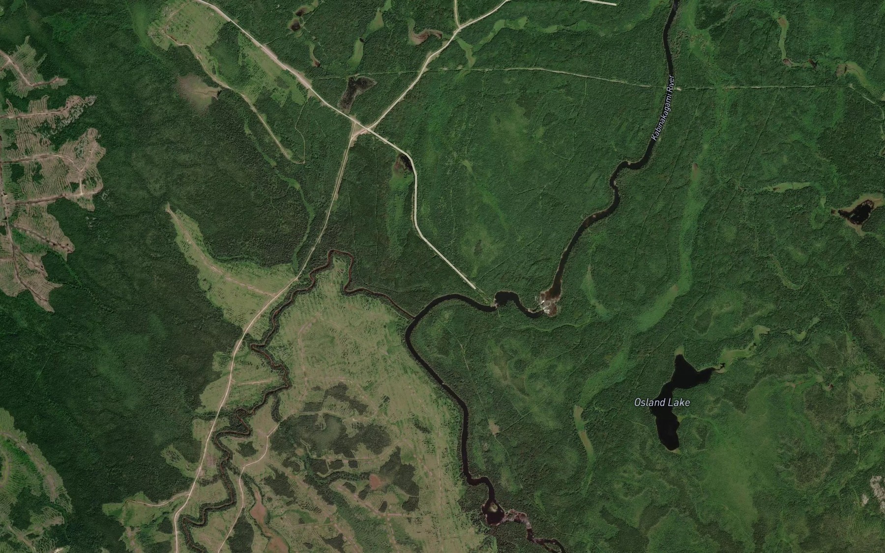 Satellite map of the Farquhar Creek