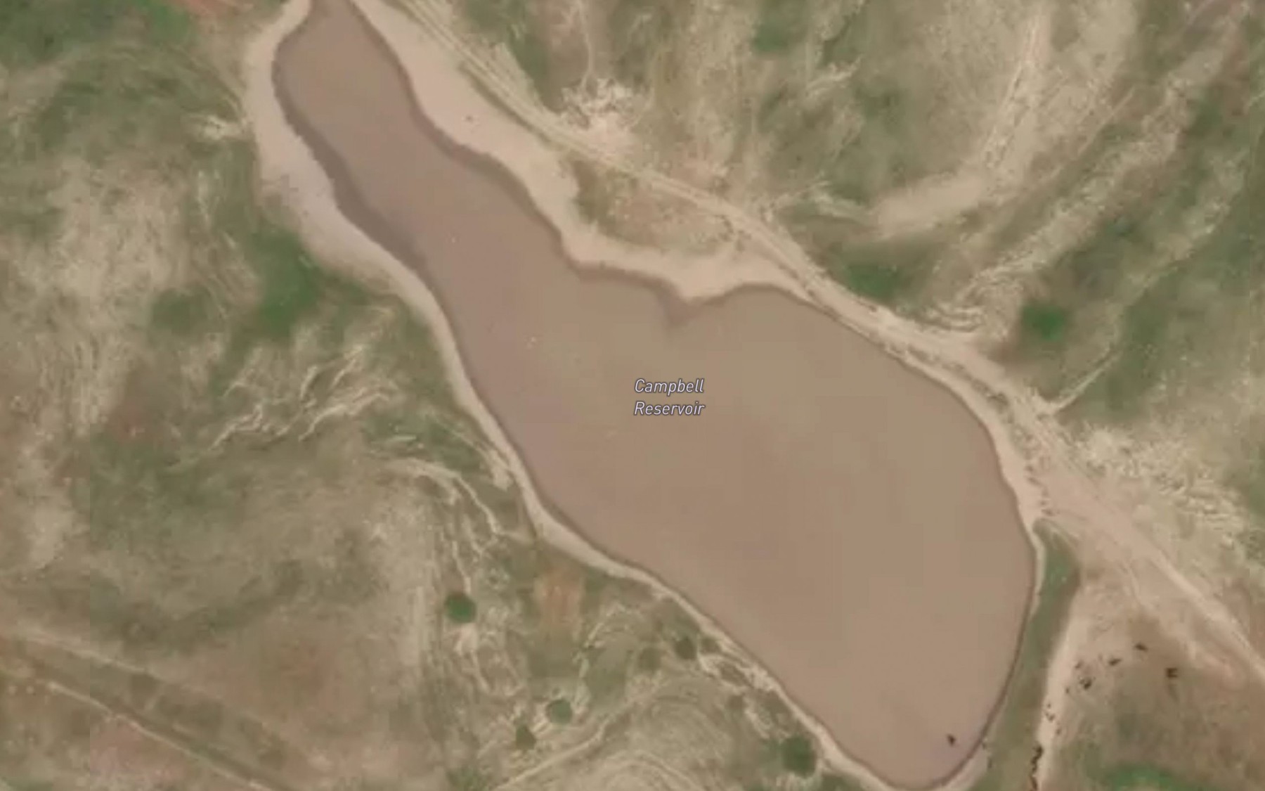 Satellite map of the Campbell Reservoir
