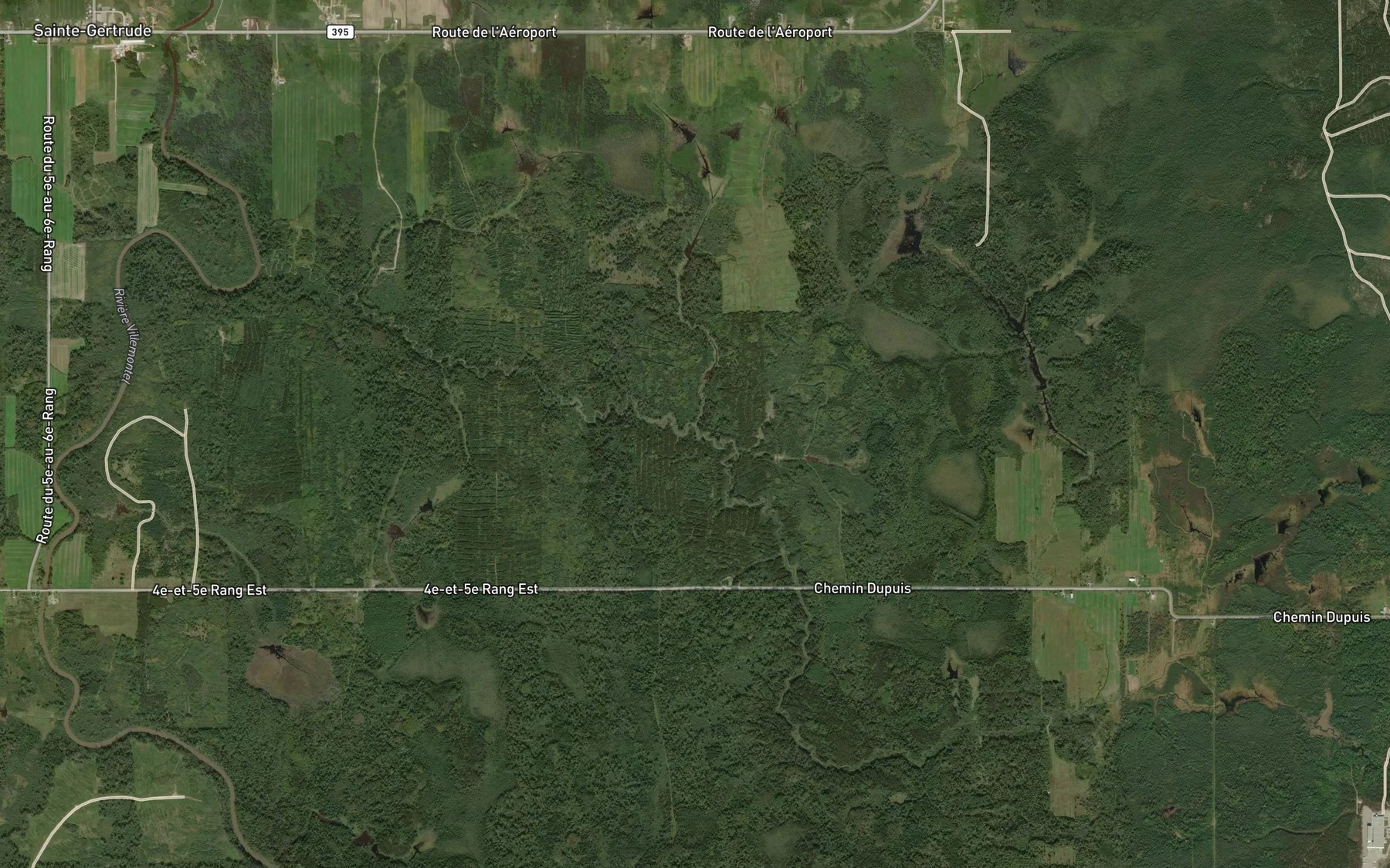Satellite map of the Ruisseau Goyette