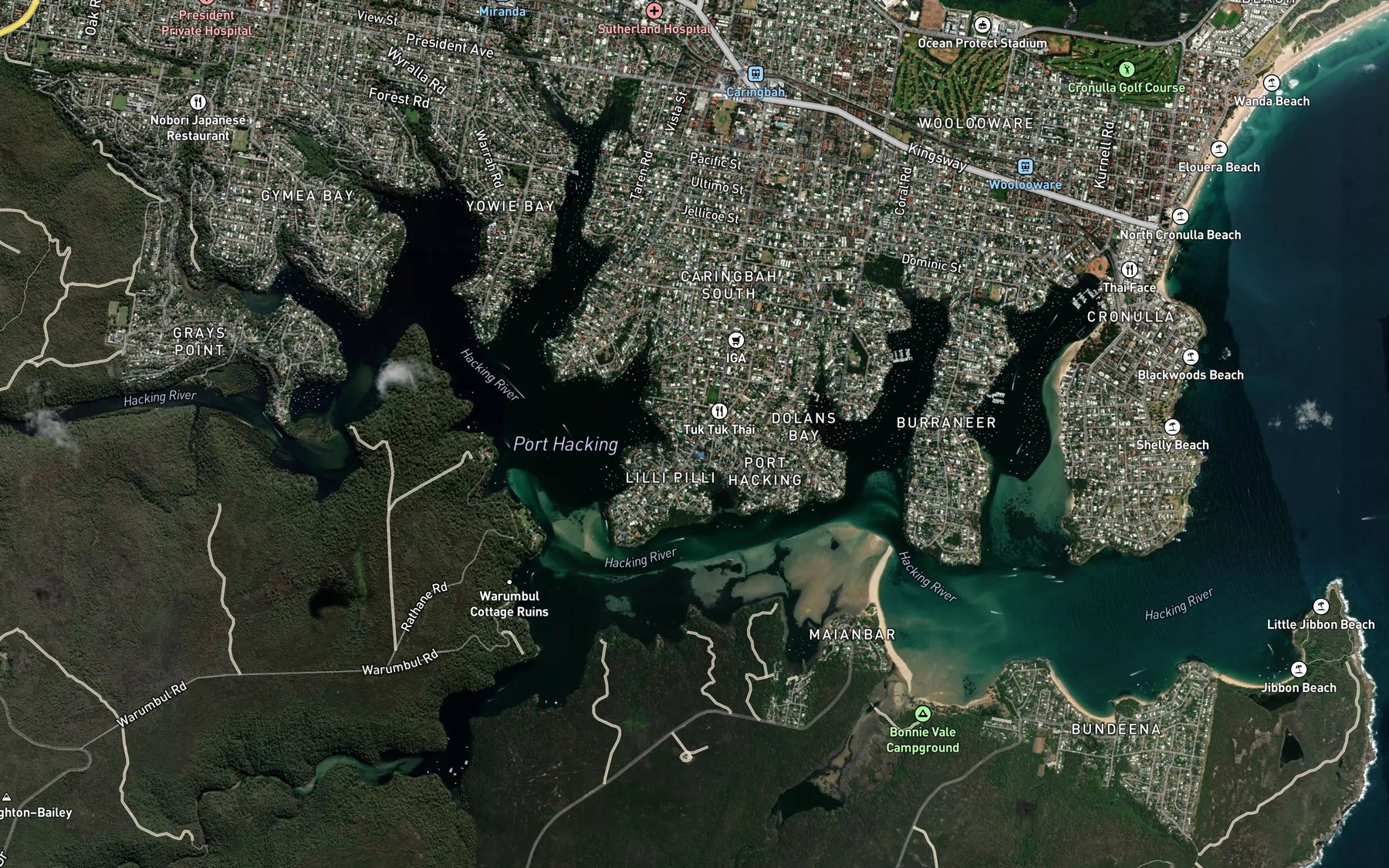Satellite map of the Great Turriel Bay
