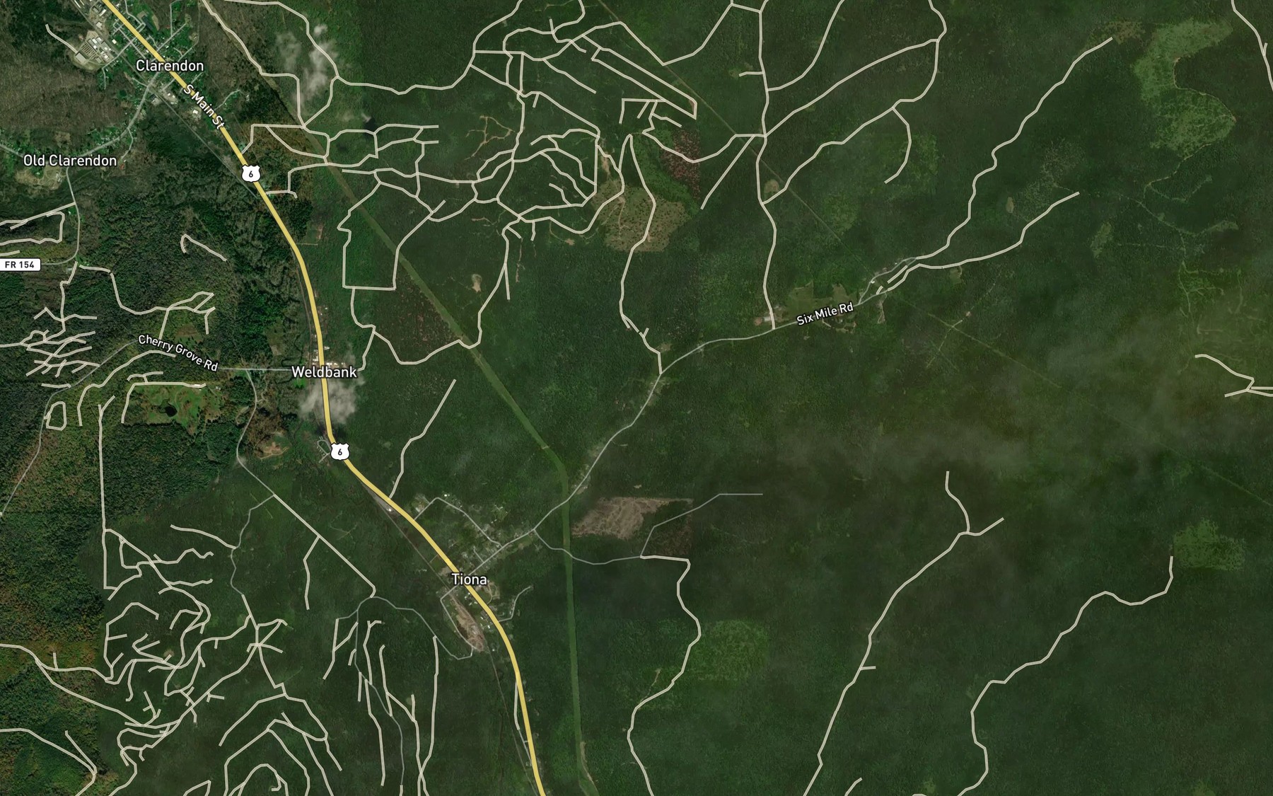 Satellite map of the North Fork Sixmile Run