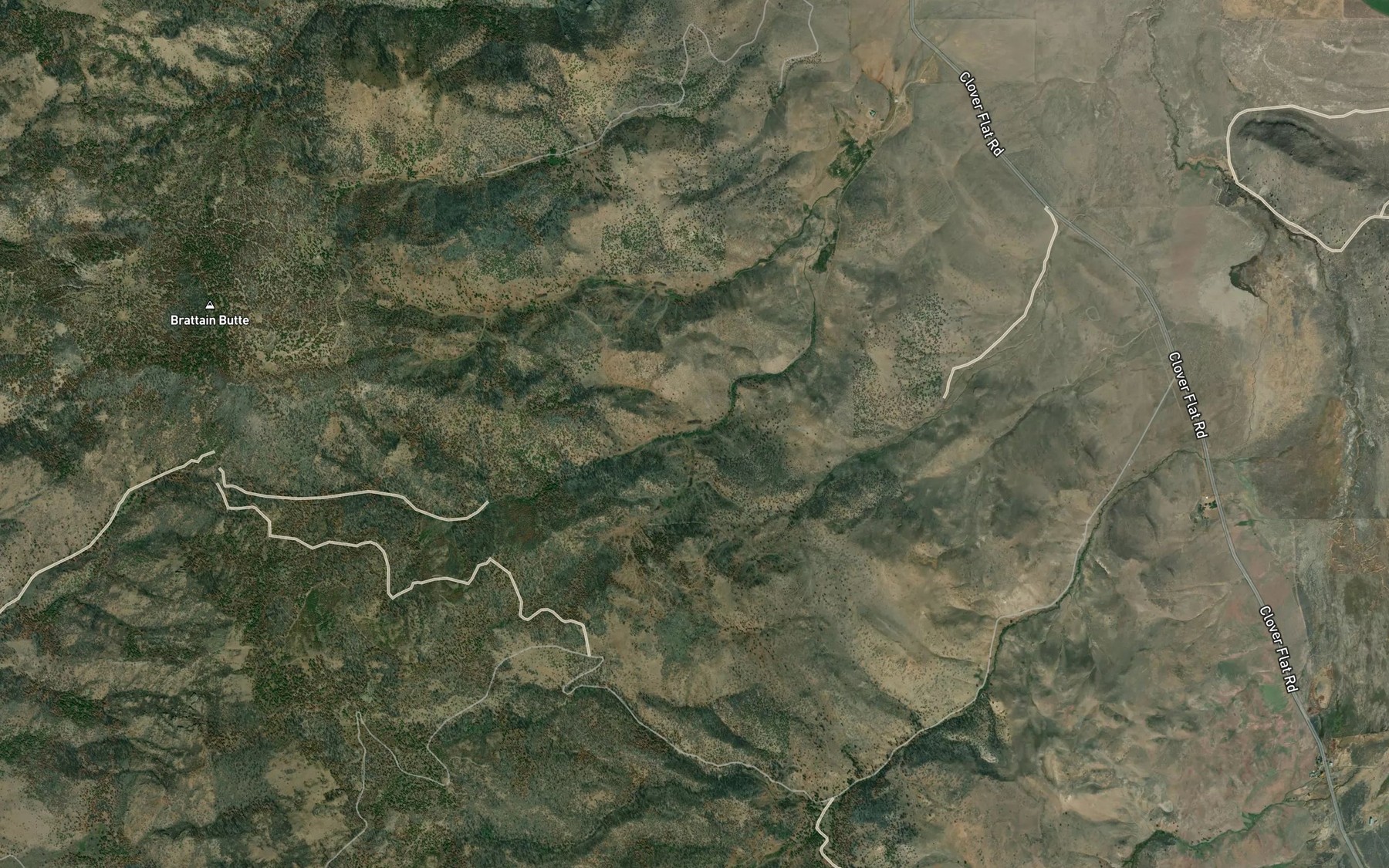 Satellite map of the Fisher Creek