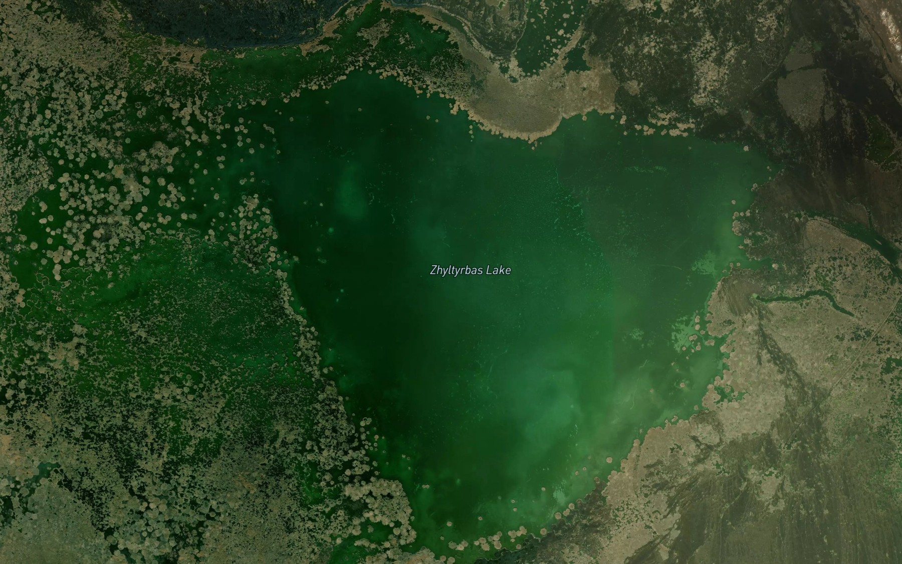 Satellite map of the Jiltirbos Ko'li