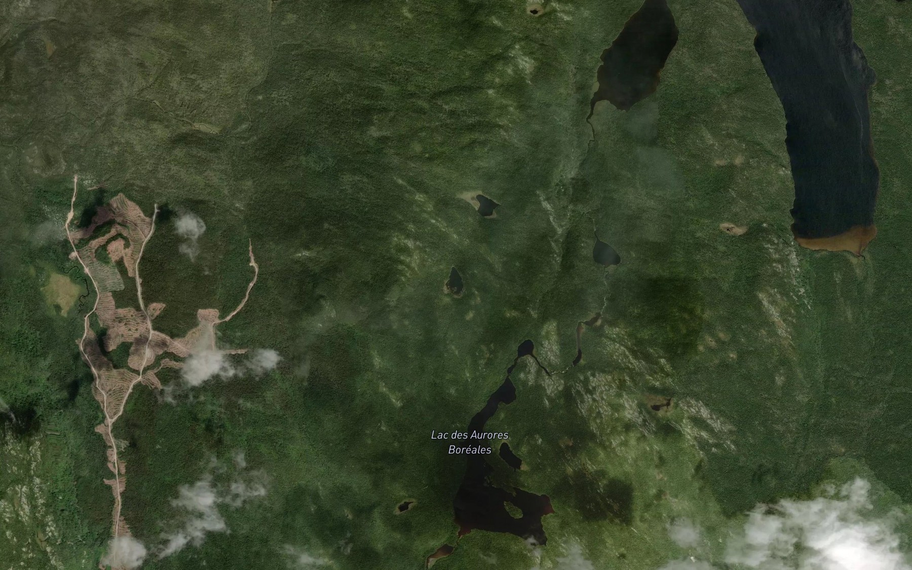 Satellite map of the Lac Kerle