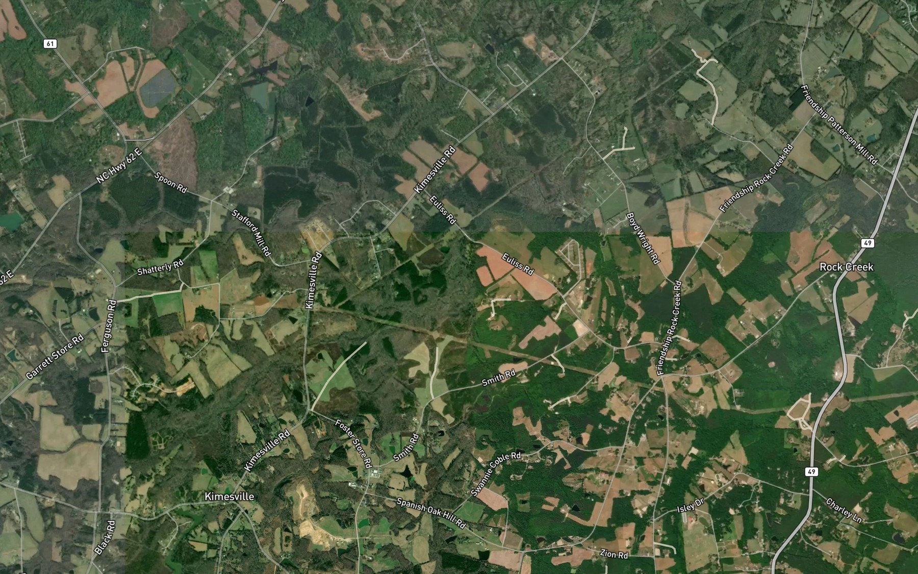 Satellite map of the Little Creek