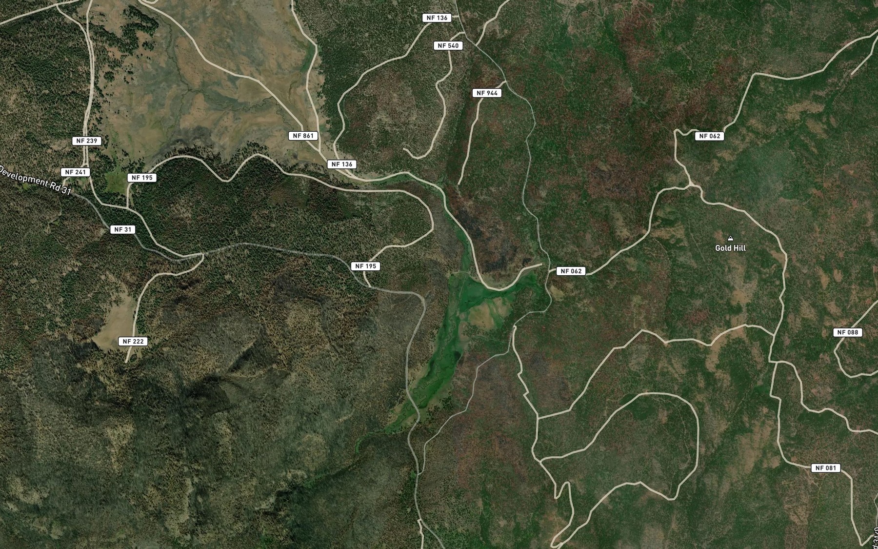 Satellite map of the Old Road Camp Spring