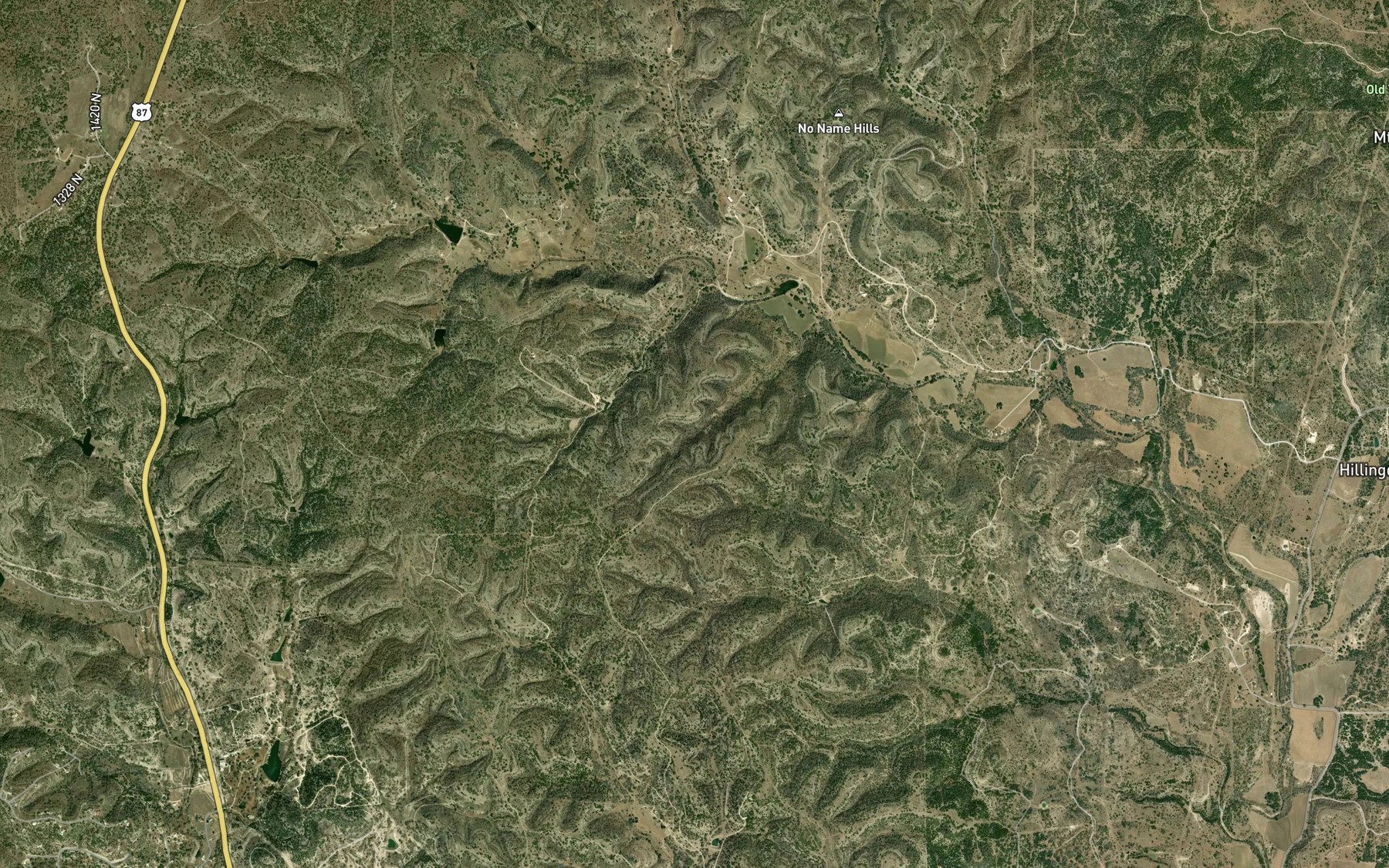 Satellite map of the Wilson Spring