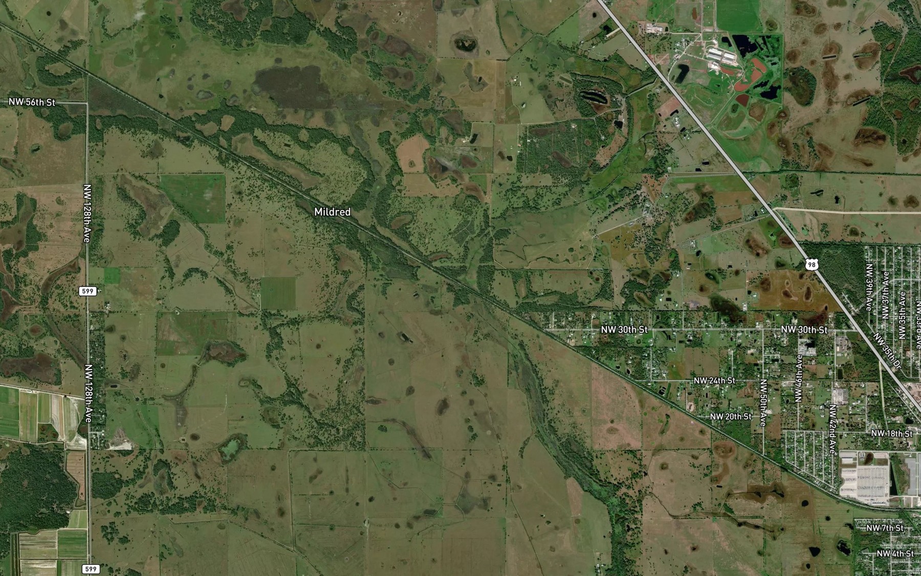 Satellite map of the Turkey Slough