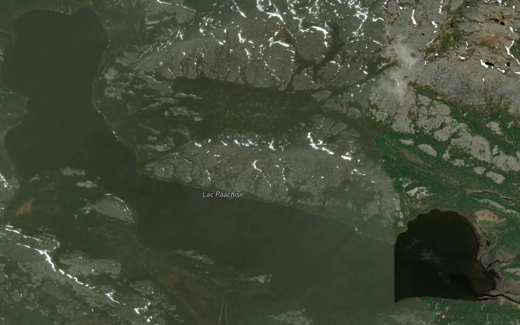 Satellite map of the Lac Paachisii
