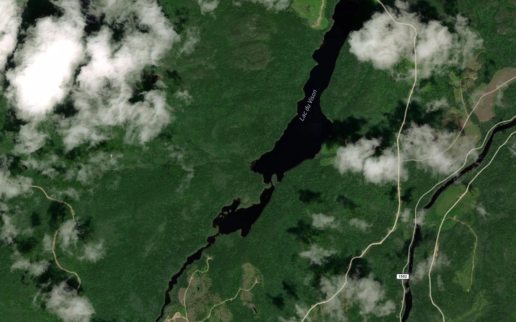 Satellite map of the Lac du Vison