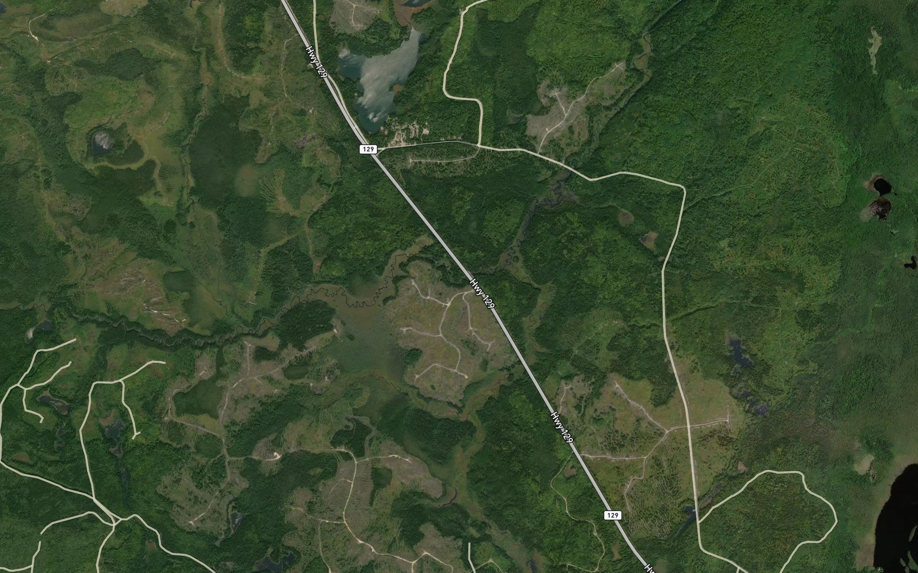 Satellite map of the Riff Creek