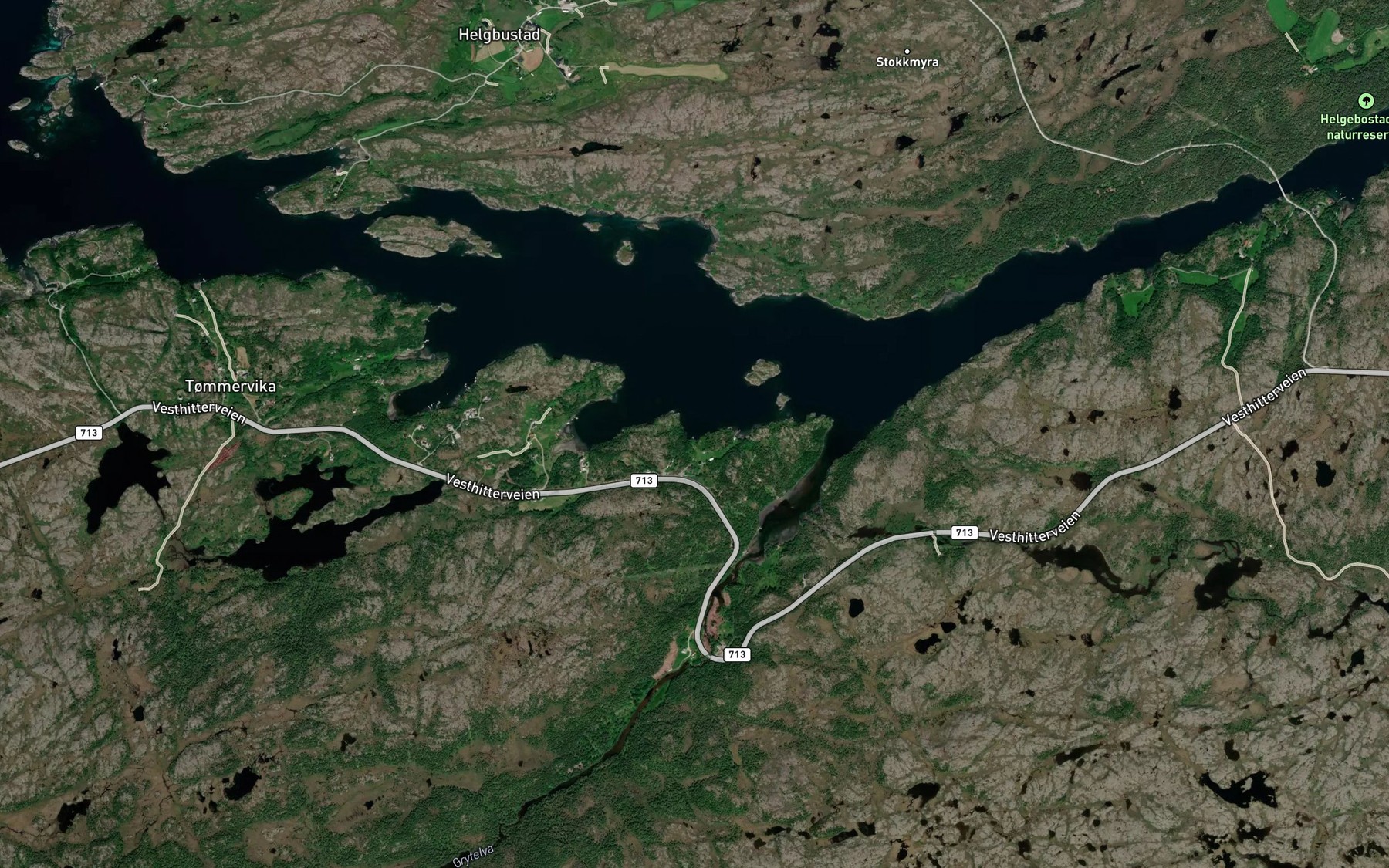 Satellite map of the Djupholet