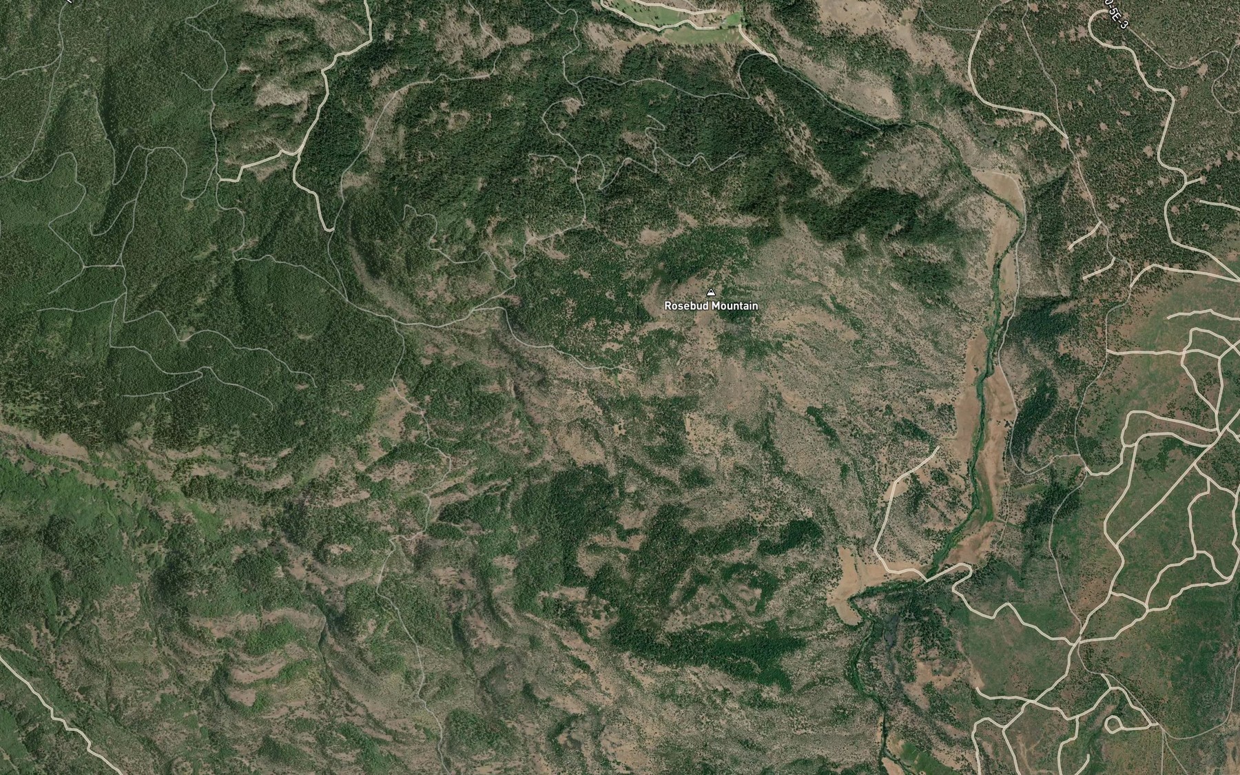 Satellite map of the Rosebud Helipond