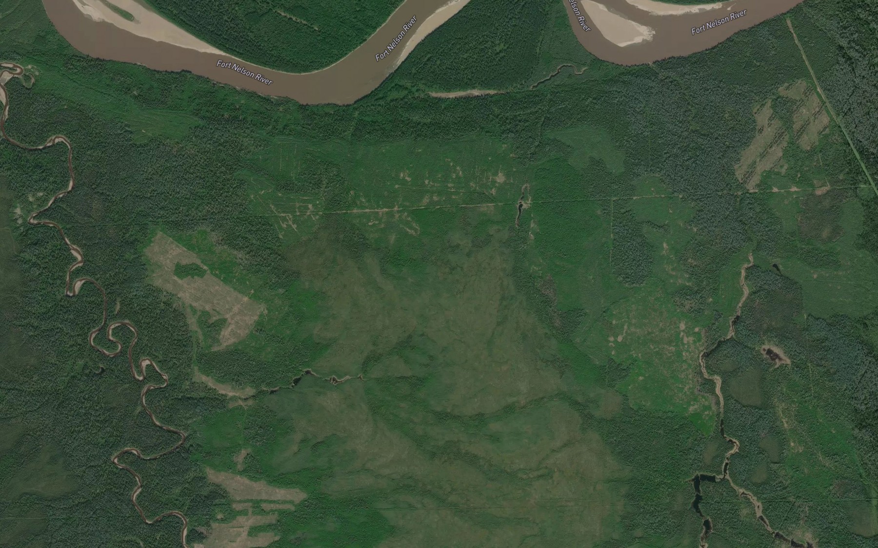Satellite map of the Stanolind Creek