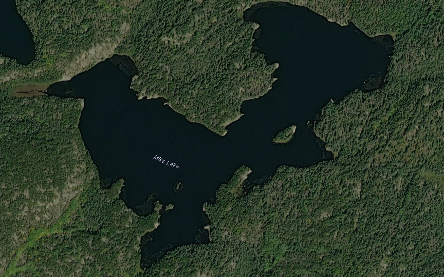 Satellite map of the Mike Lake