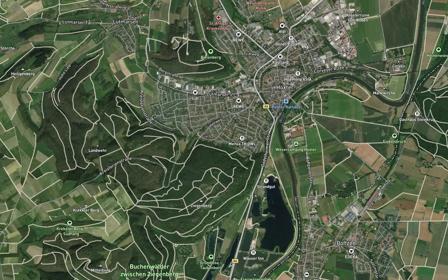 Satellite map of the Schelpe