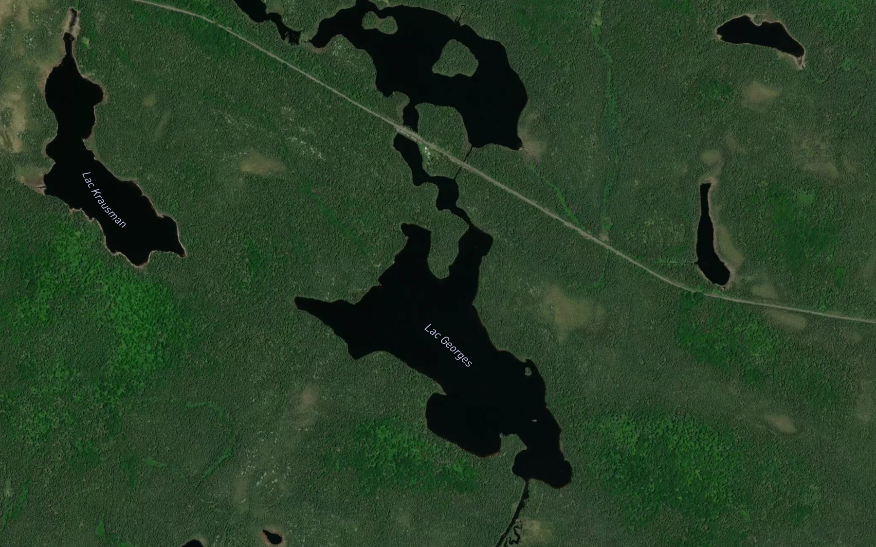 Satellite map of the Lac Georges
