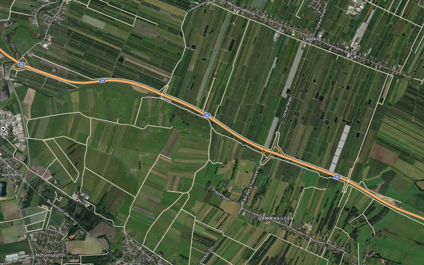 Satellite map of the Muhlenbach