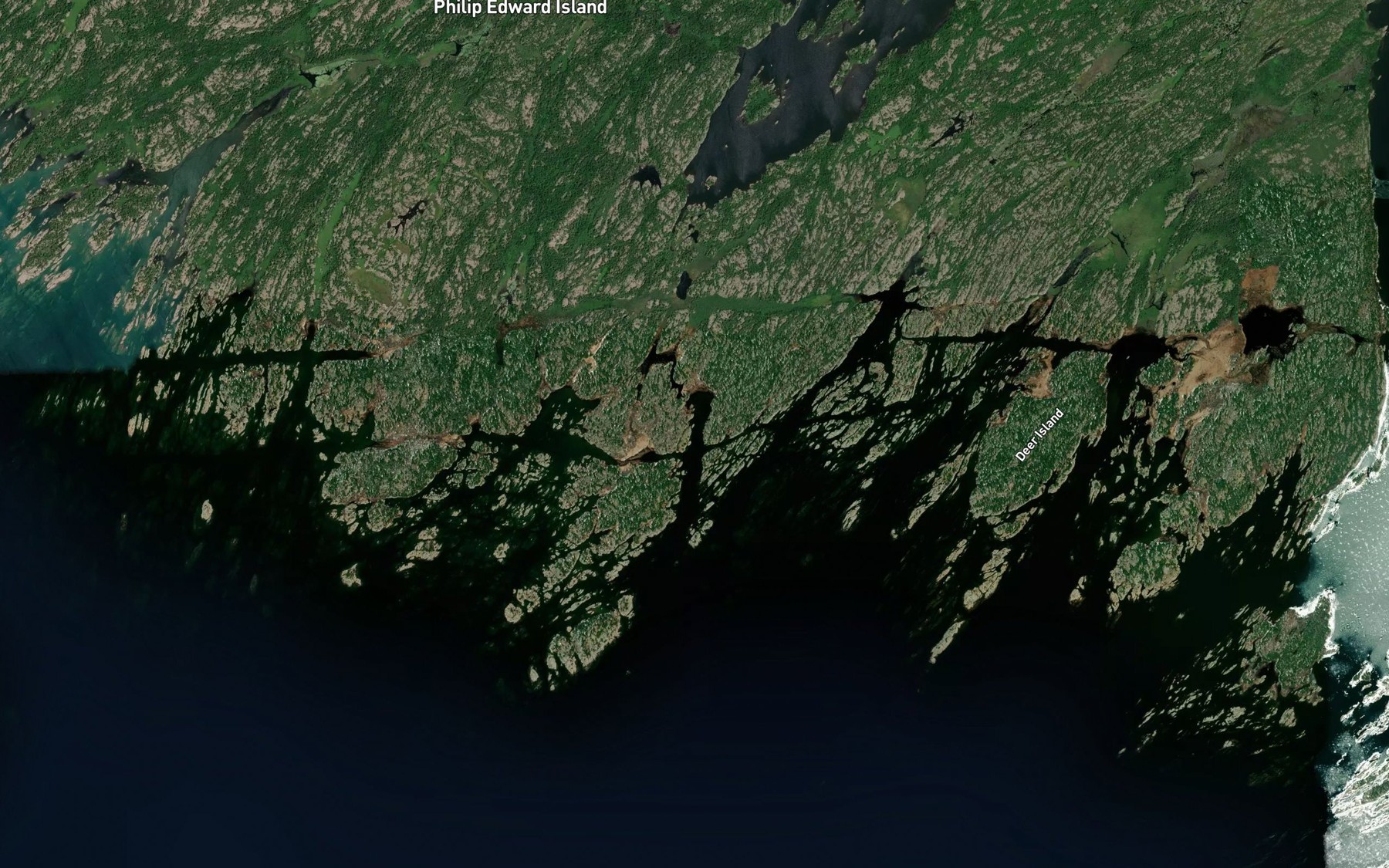 Satellite map of the Cross Bay